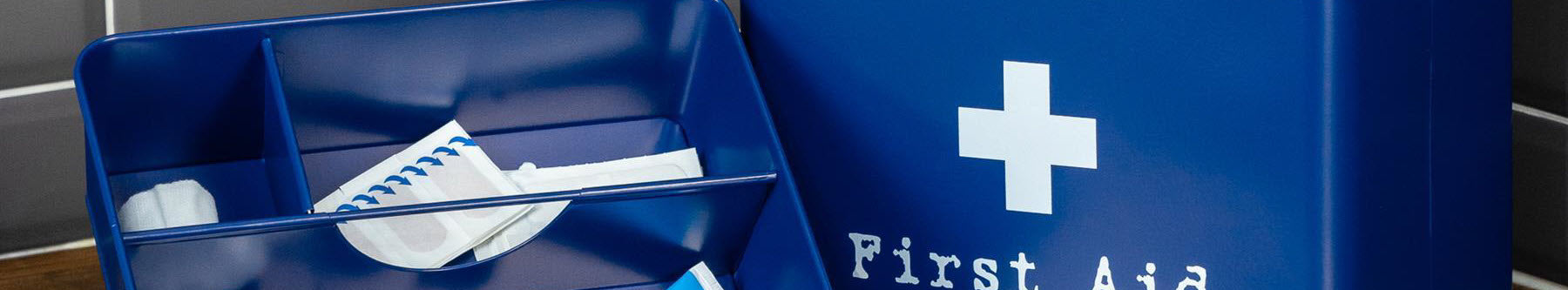 First Aid Medicine Box Supplies Kit Organizer - 13 Blue Metal Tin Med –  Pattan Australia