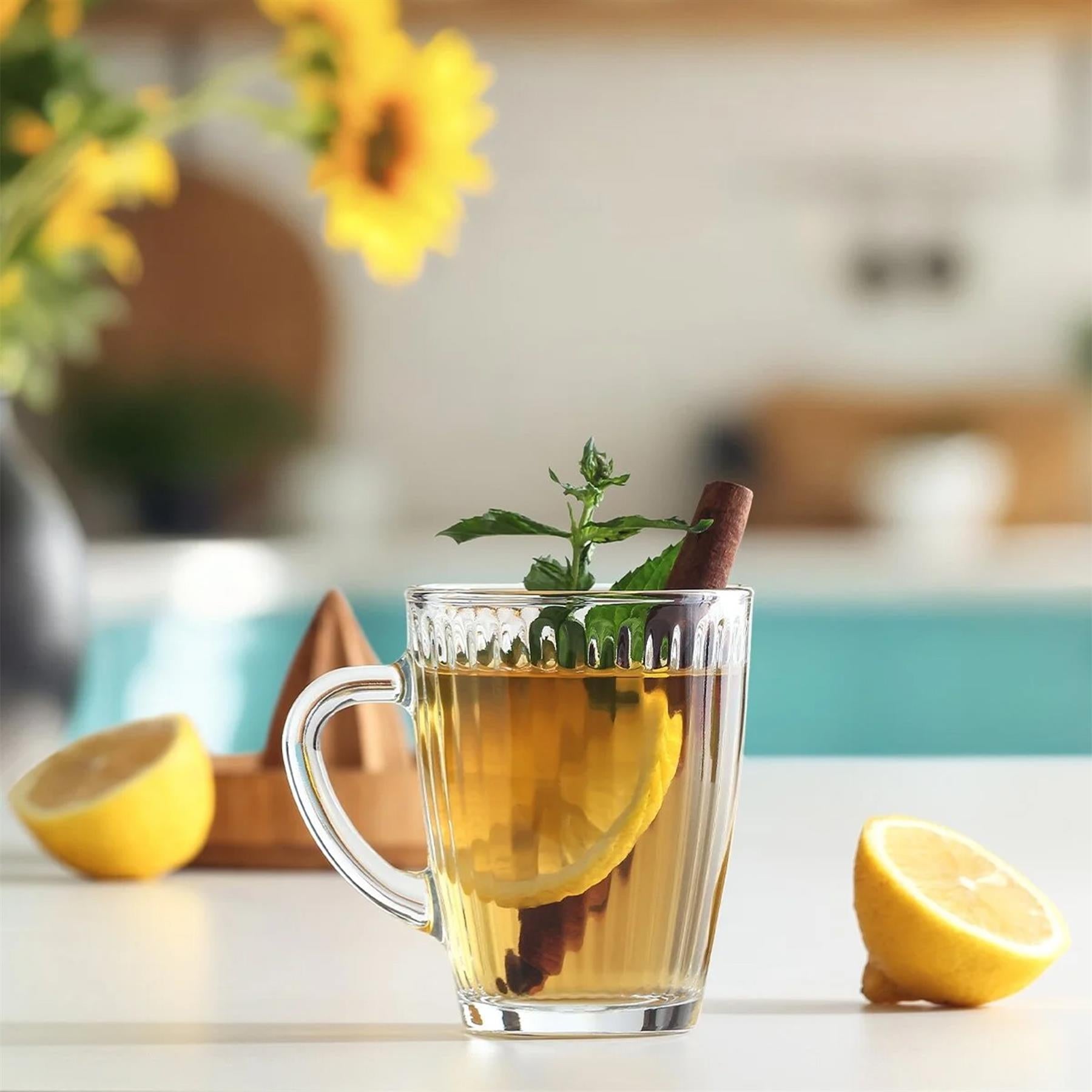 400ml Hestia Glass Mugs - Pack of 6