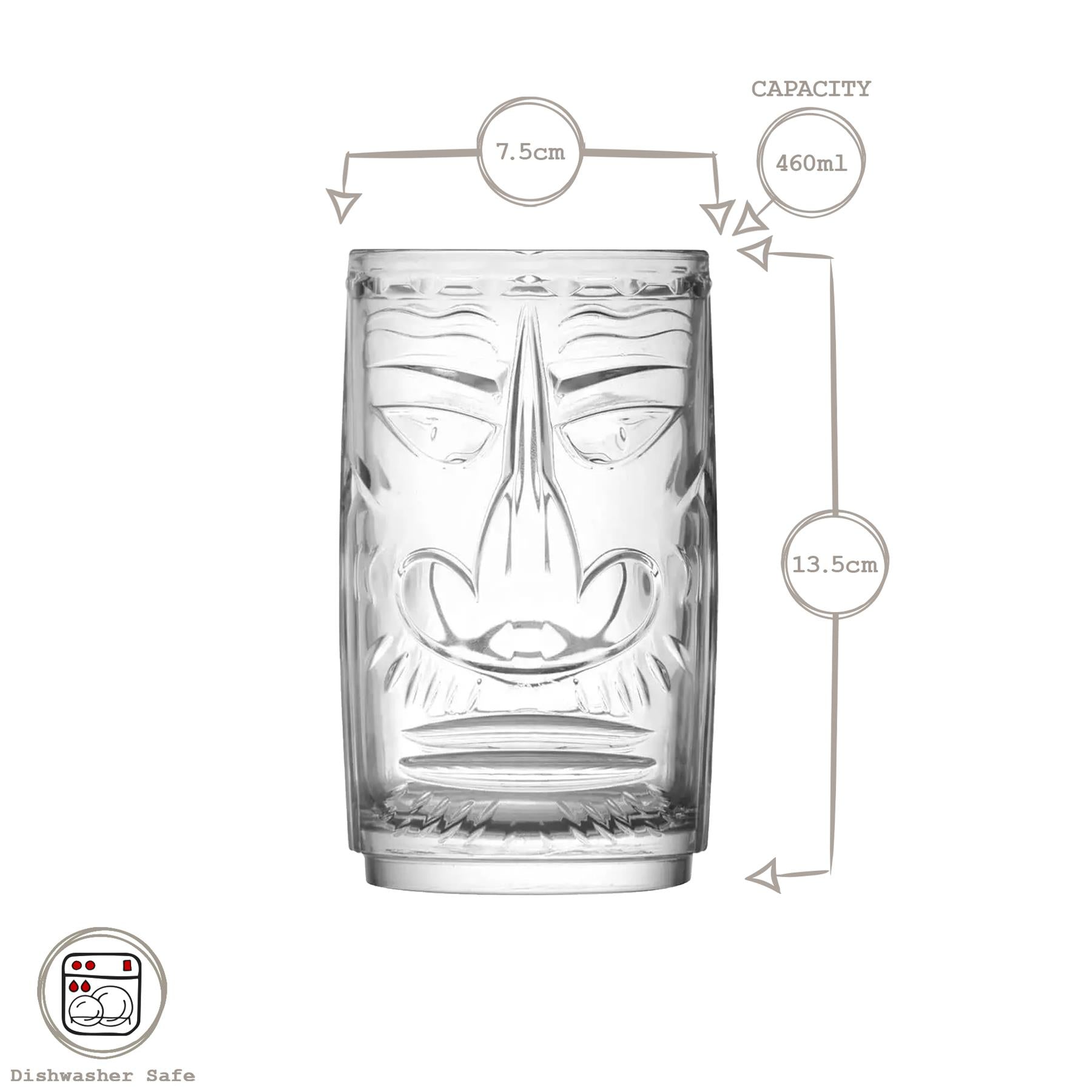 460ml Tiki Sardinia Highball Glasses - Pack of 4