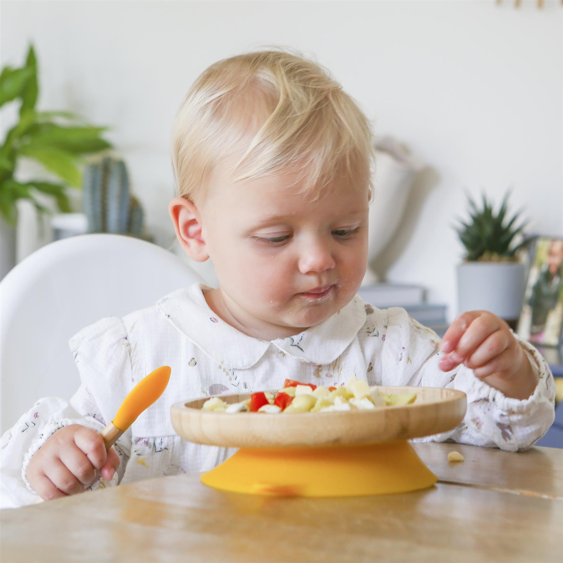 2pc Bamboo Baby Weaning Fork & Spoon Set