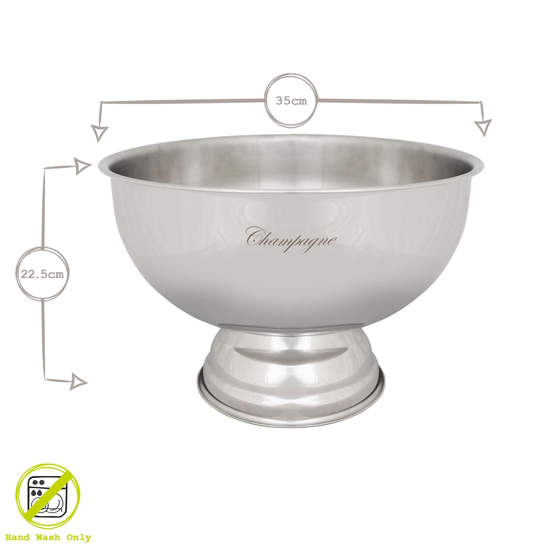 Stainless Steel Champagne Ice Bucket - 35cm - Engraved