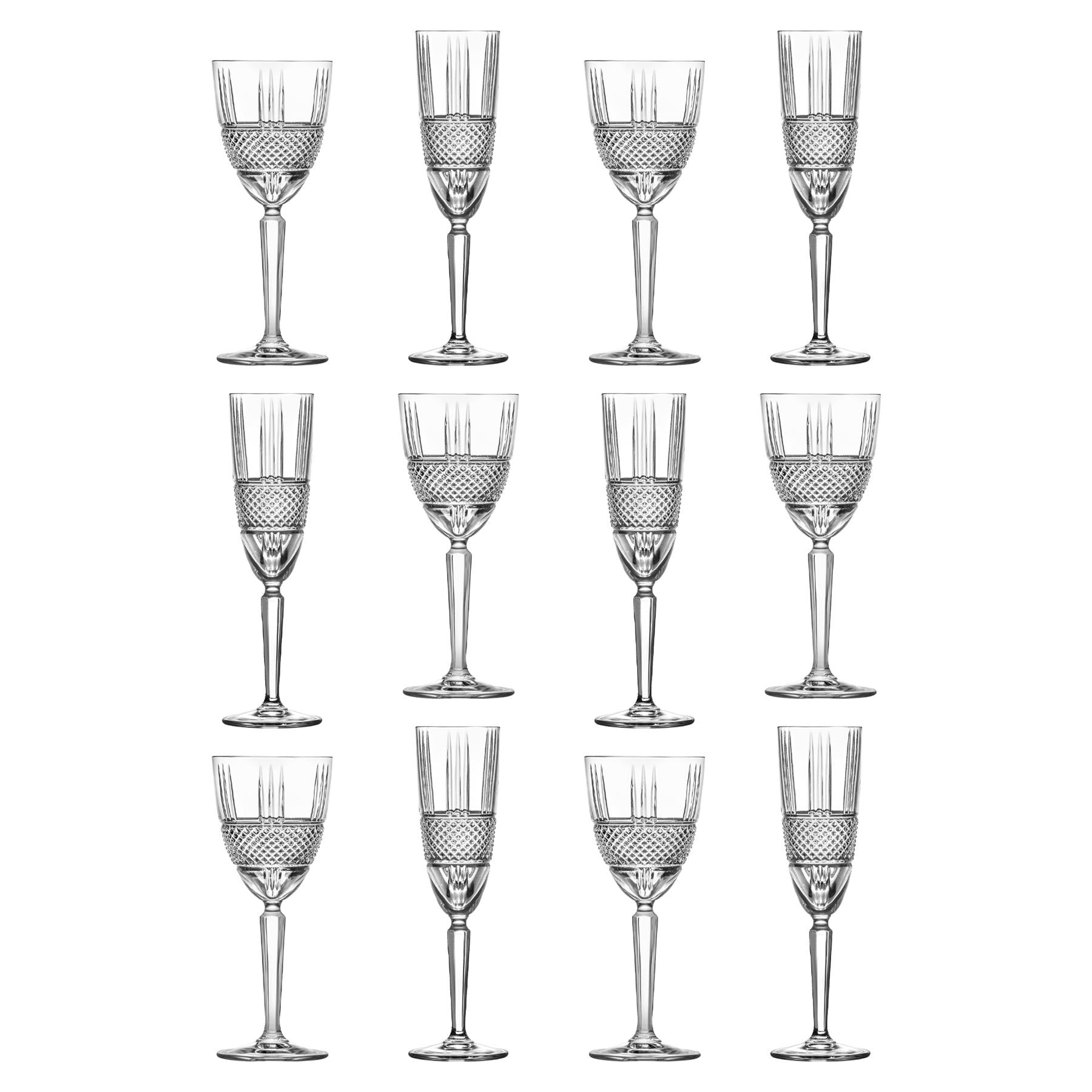 12 Piece Brillante Glass Stemware Set