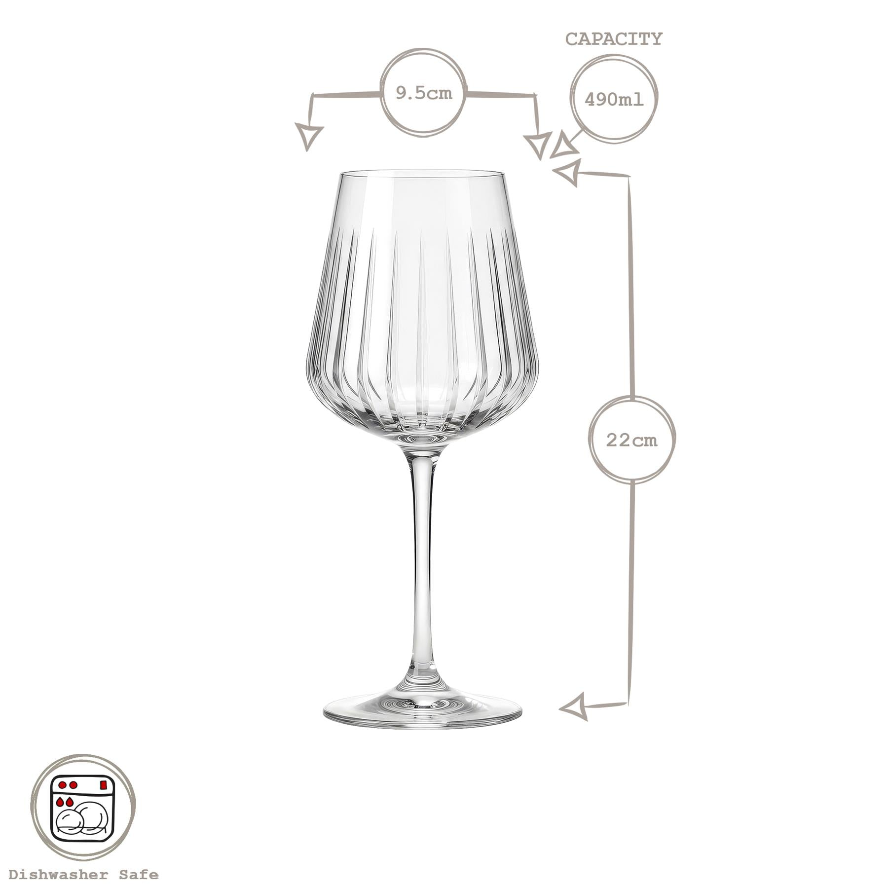 490ml Timeless Crystal Spritz Cocktail Glasses - Pack of 6