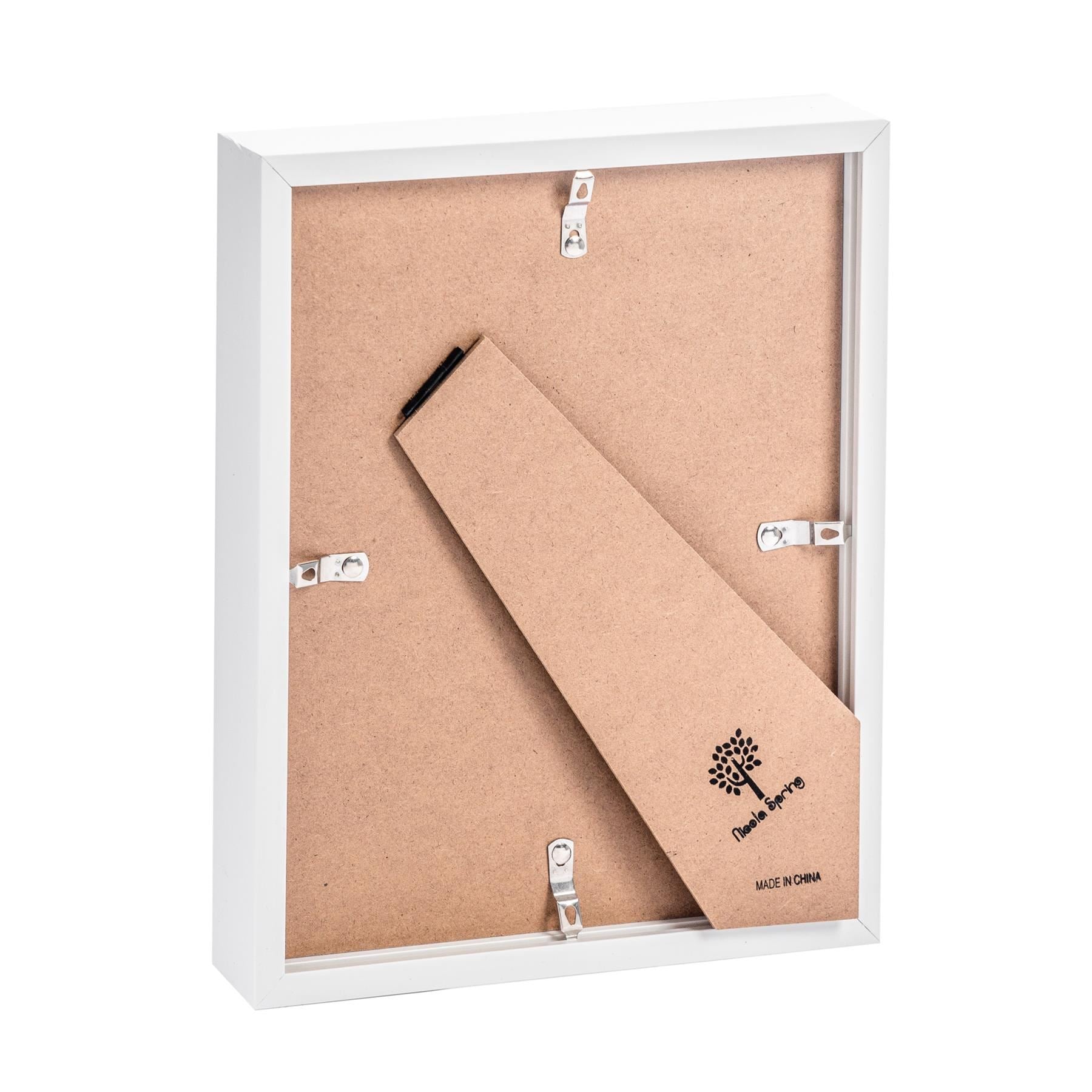 White 8" x 10" Box Frame with White Spacer