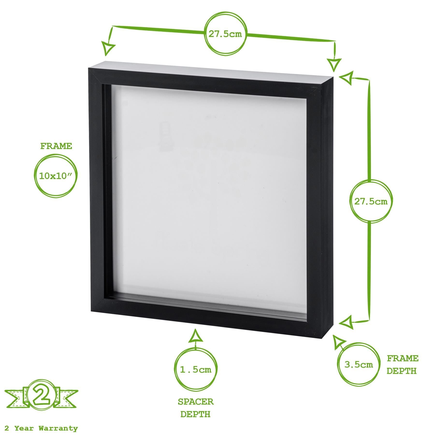 White 10" x 10" Box Frame with White Spacer