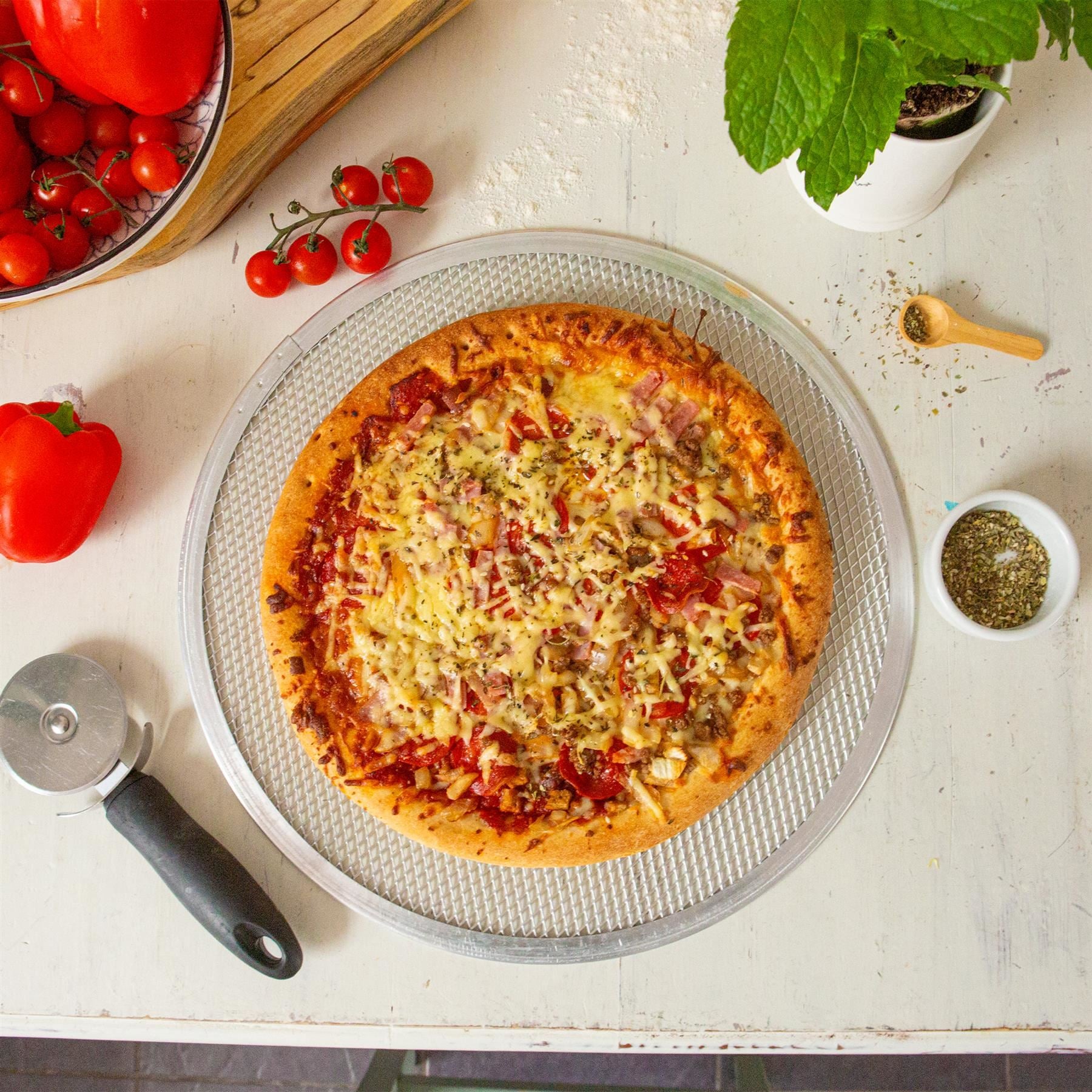 14" Aluminium Pizza Screen