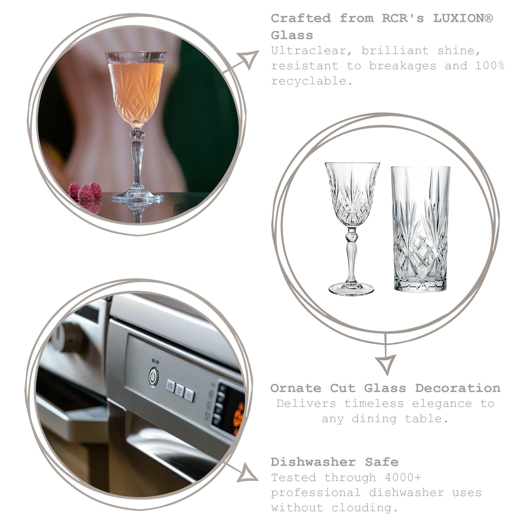 140ml Melodia Nick & Nora Glasses - Pack of Six