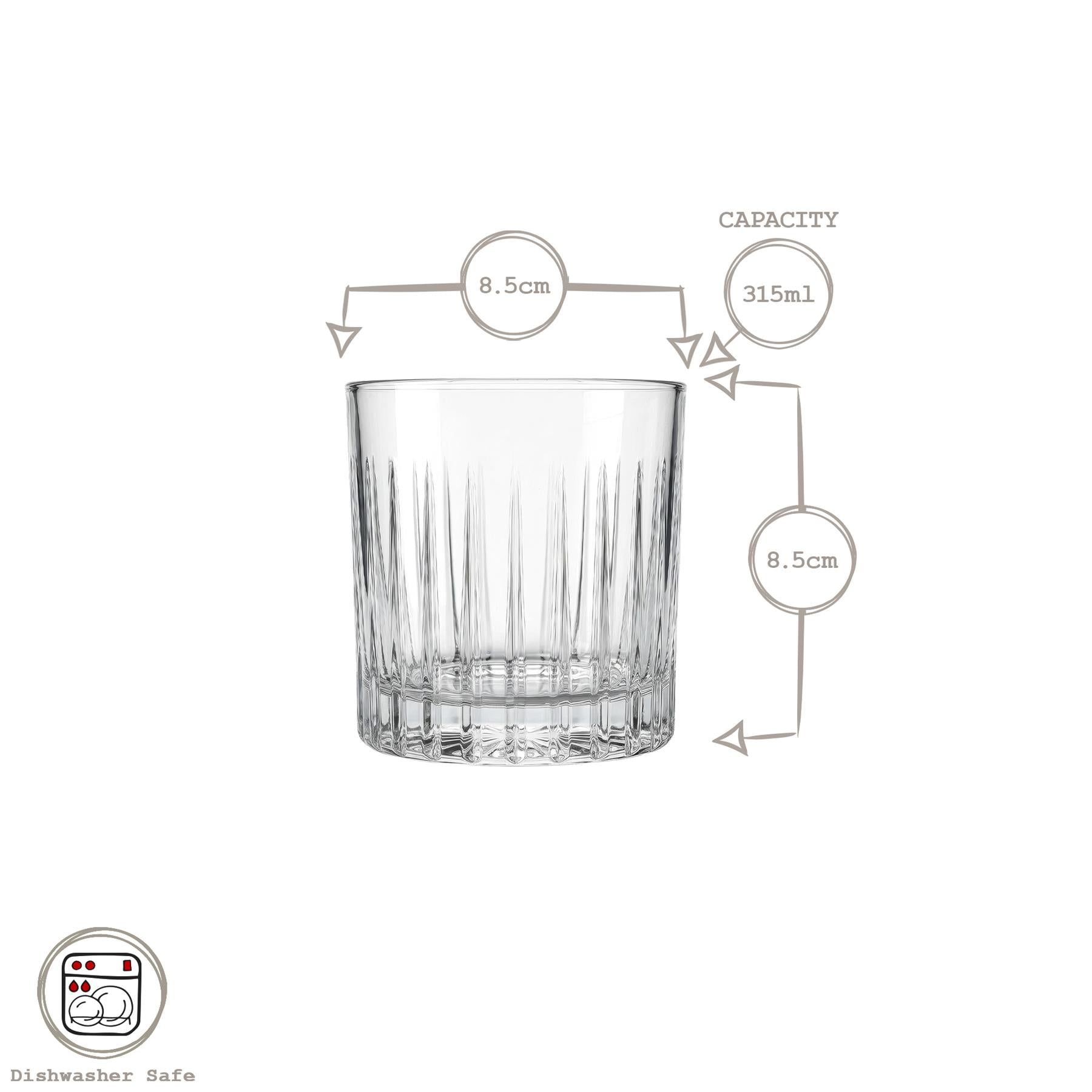 315ml Timeless Crystal Whisky Glasses - Pack of 6