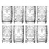 8 Piece Tiki Sardinia Highball Glasses