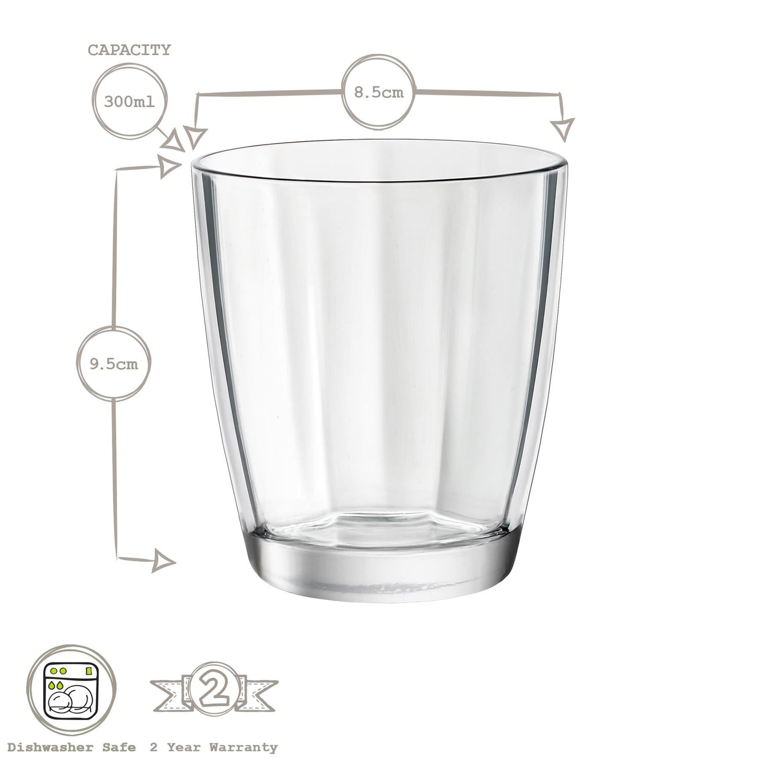 300ml Pulsar Glass Tumblers - Pack of 6