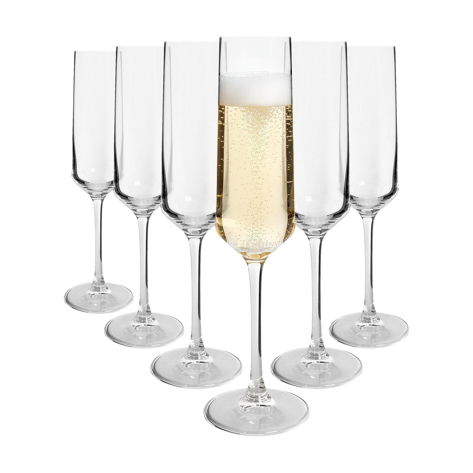 210ml Soho Crystal Champagne Flutes - Pack of 6