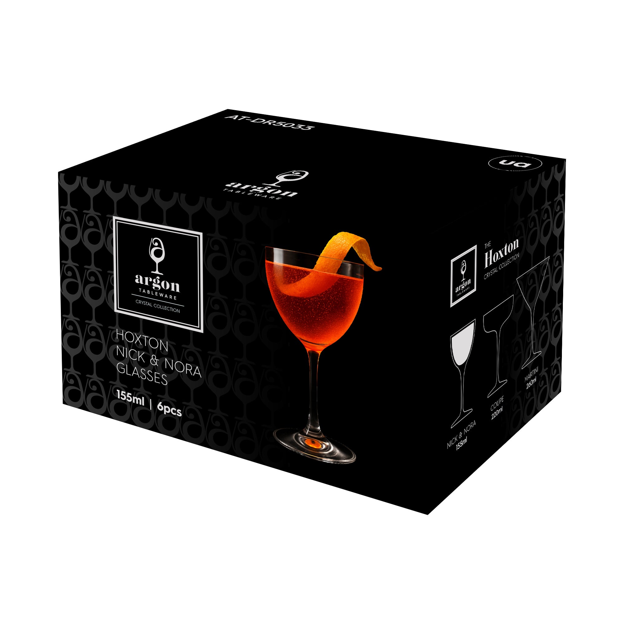 155ml Hoxton Crystal Nick & Nora Glasses - Pack of 6