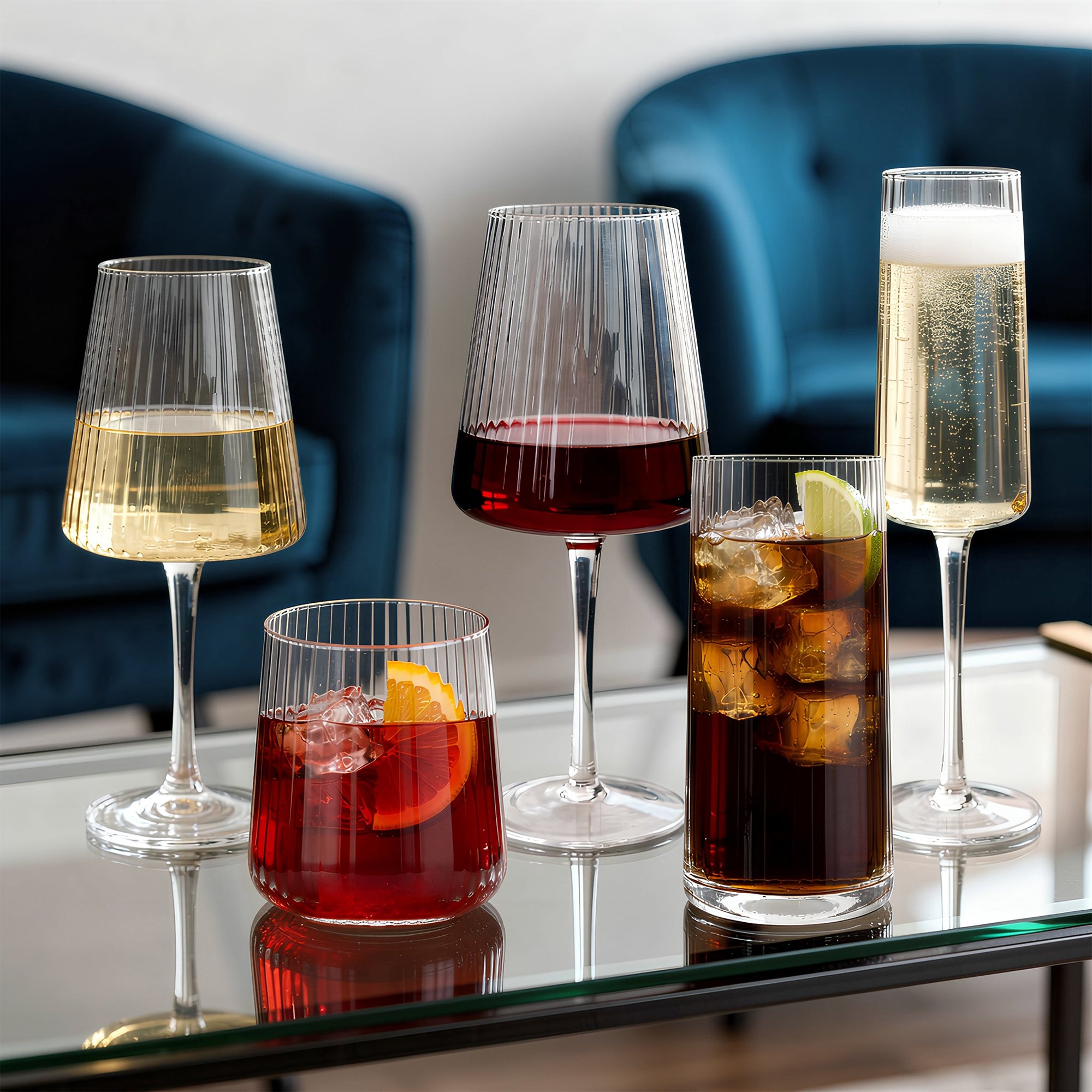 500ml Chelsea Optic Crystal Tumbler Glasses - Pack of 6