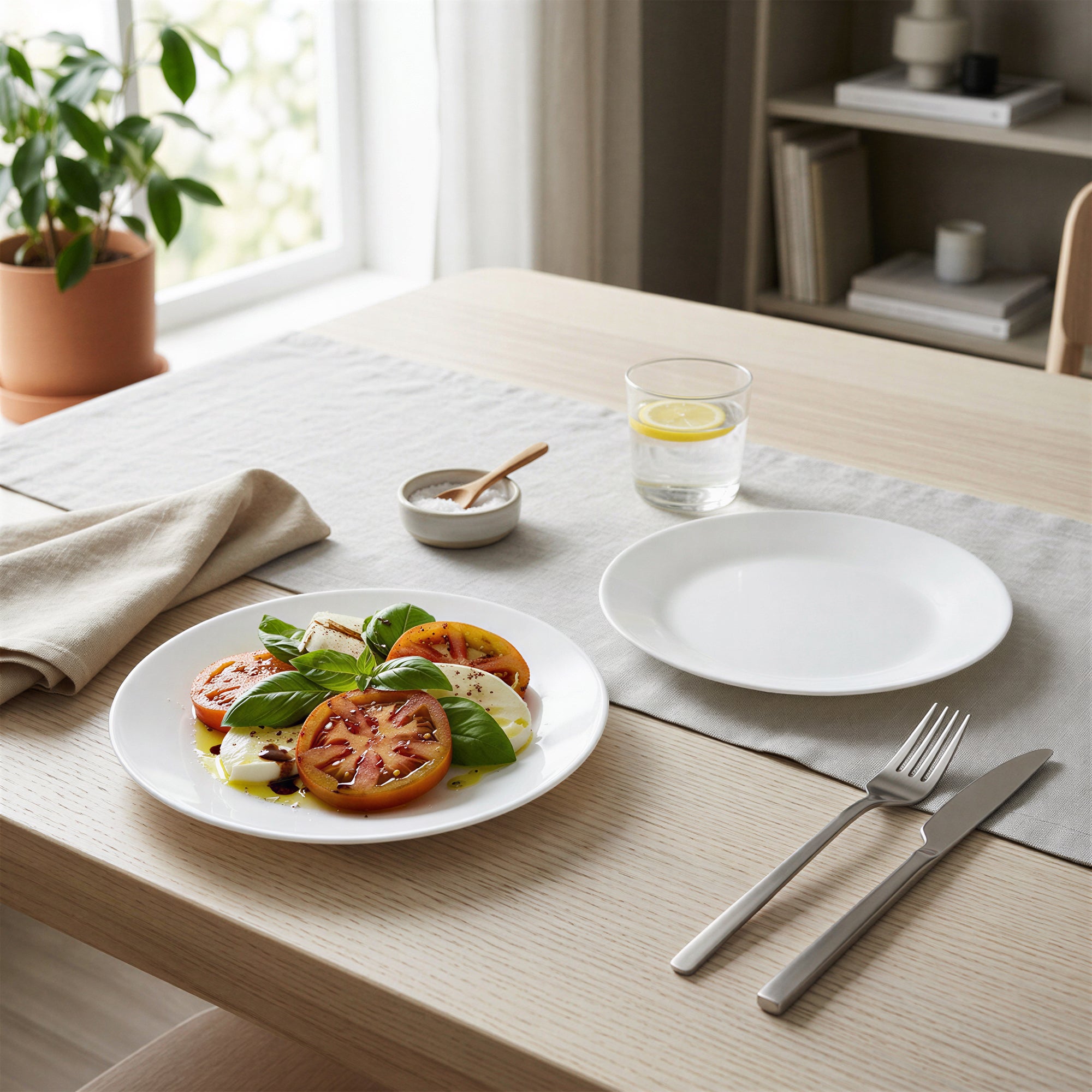 Round Opalware Side Plates - 15cm - White - Pack of 6