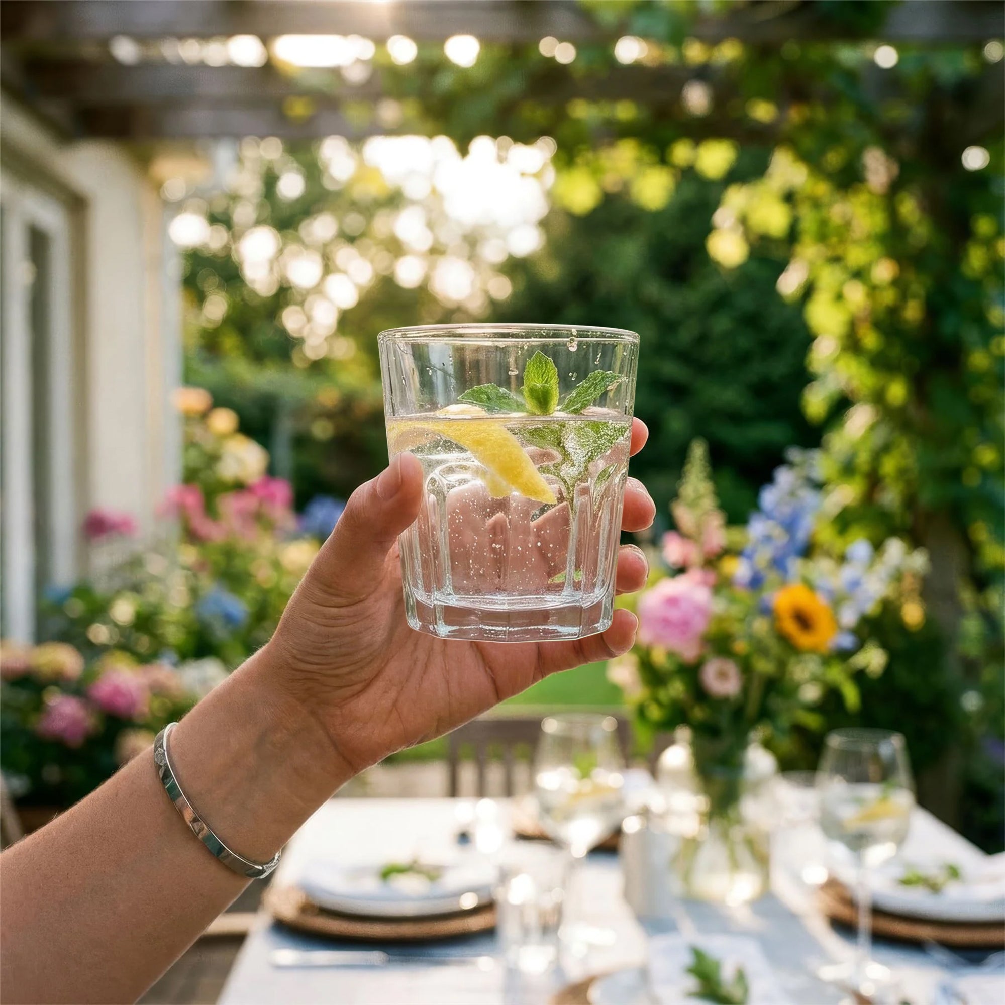 285ml Panelled Glass Tumblers - Pack of 6