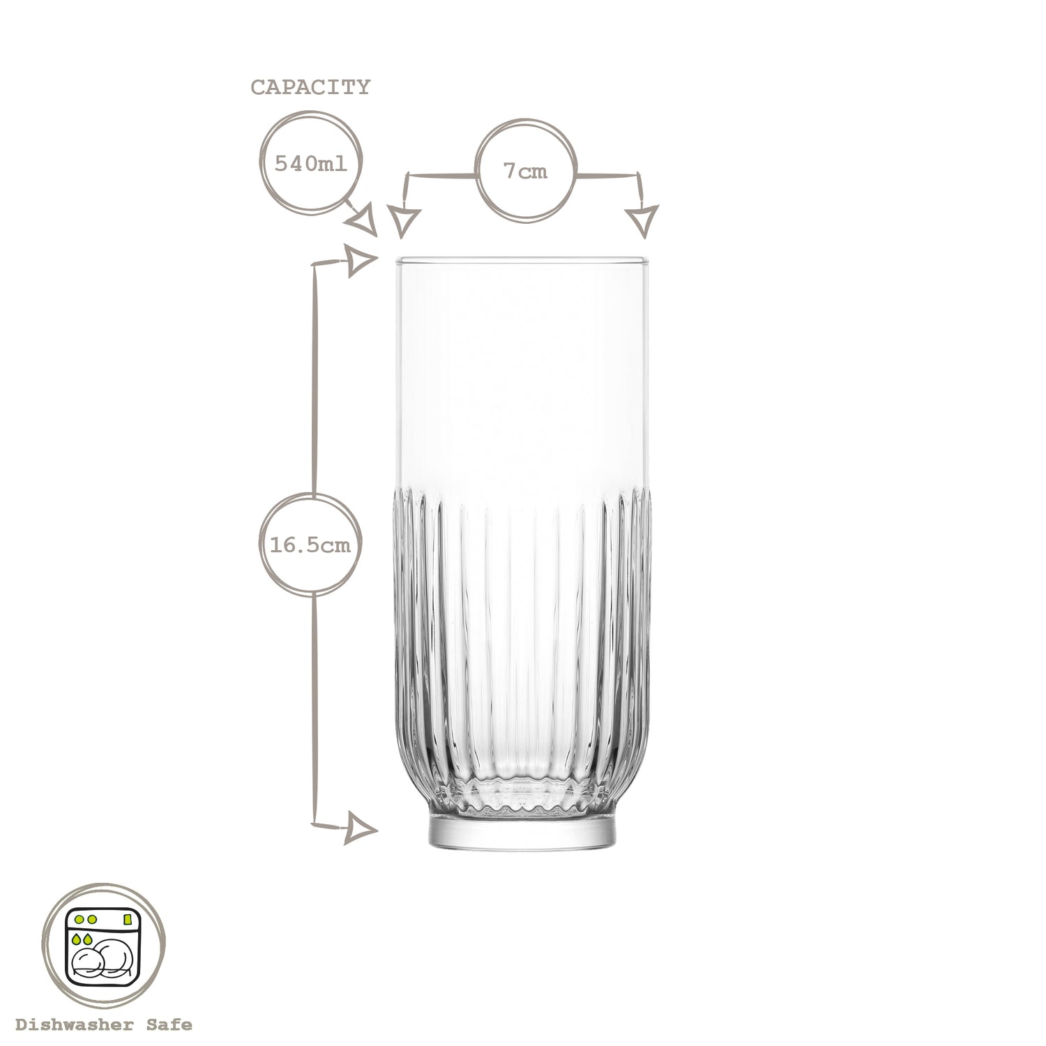 540ml Tokyo Highball Glasses - Pack of Six