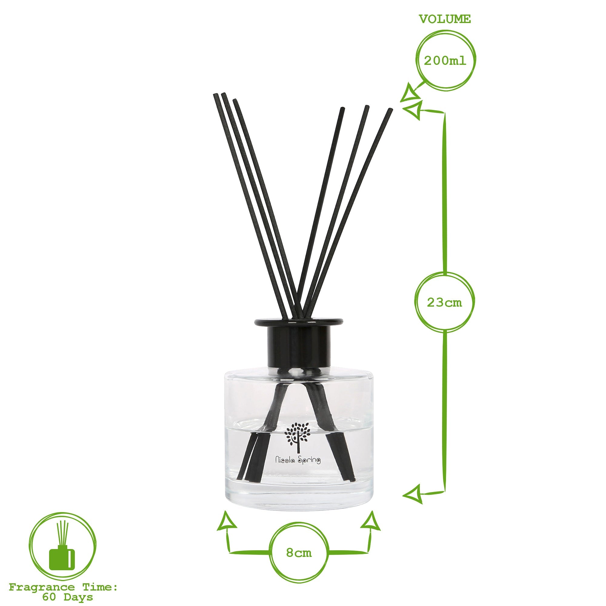 Glass Reed Diffuser - 200ml - Tropical Sunrise