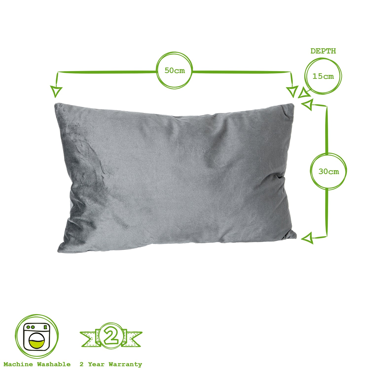 Rectangle Velvet Cushion - 50cm x 30cm