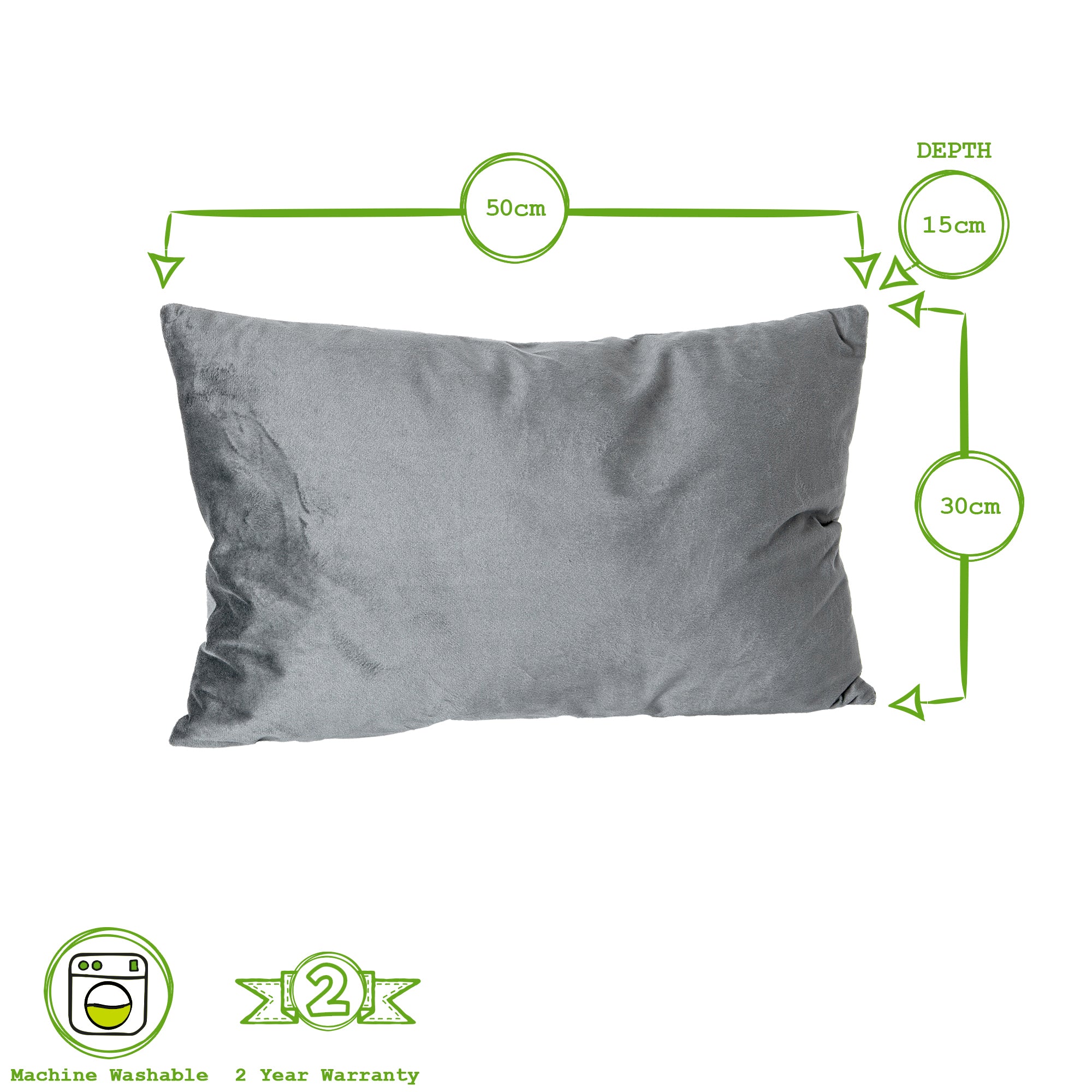Rectangle Velvet Cushion - 50cm x 30cm