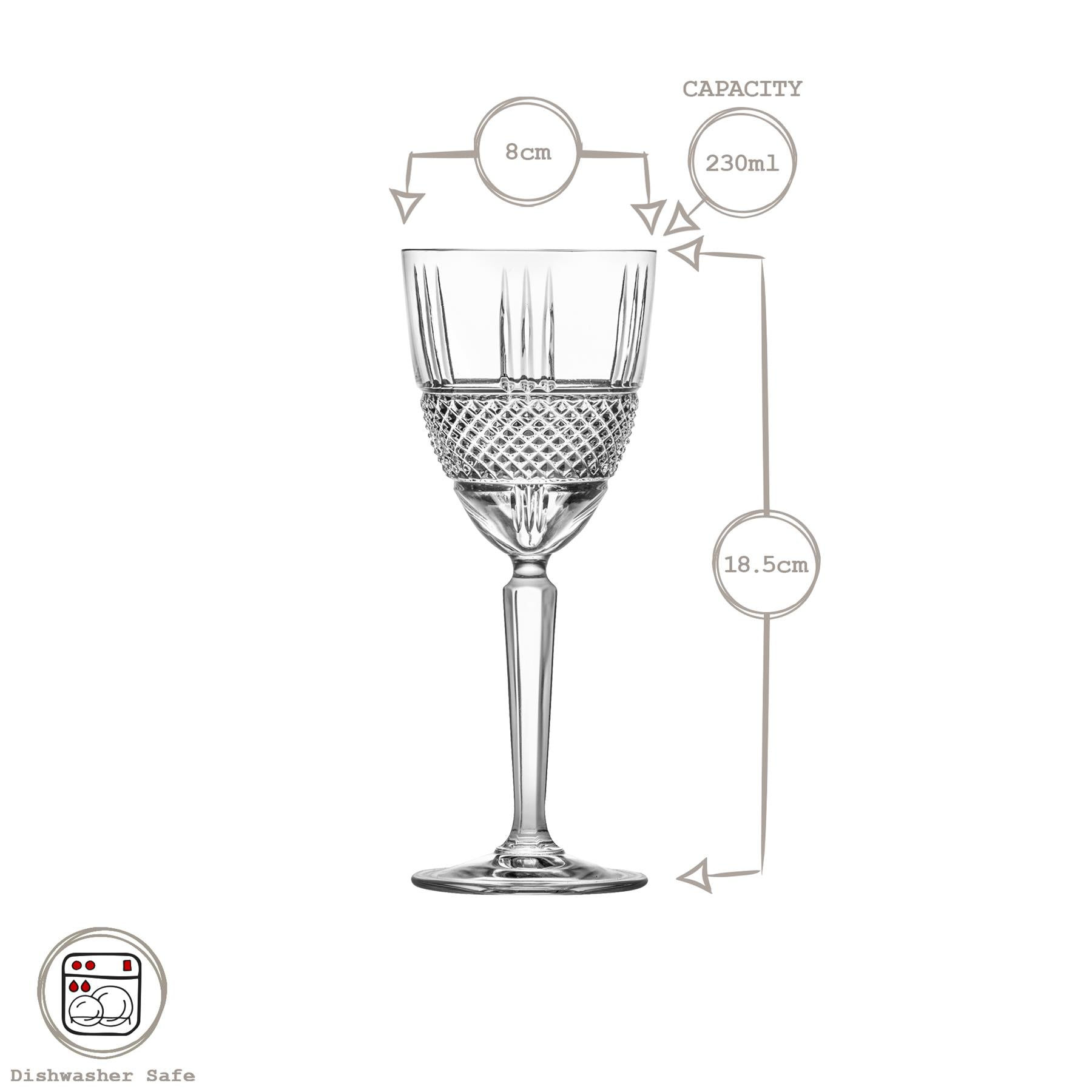 230ml Brillante Wine Glasses - Pack of 6