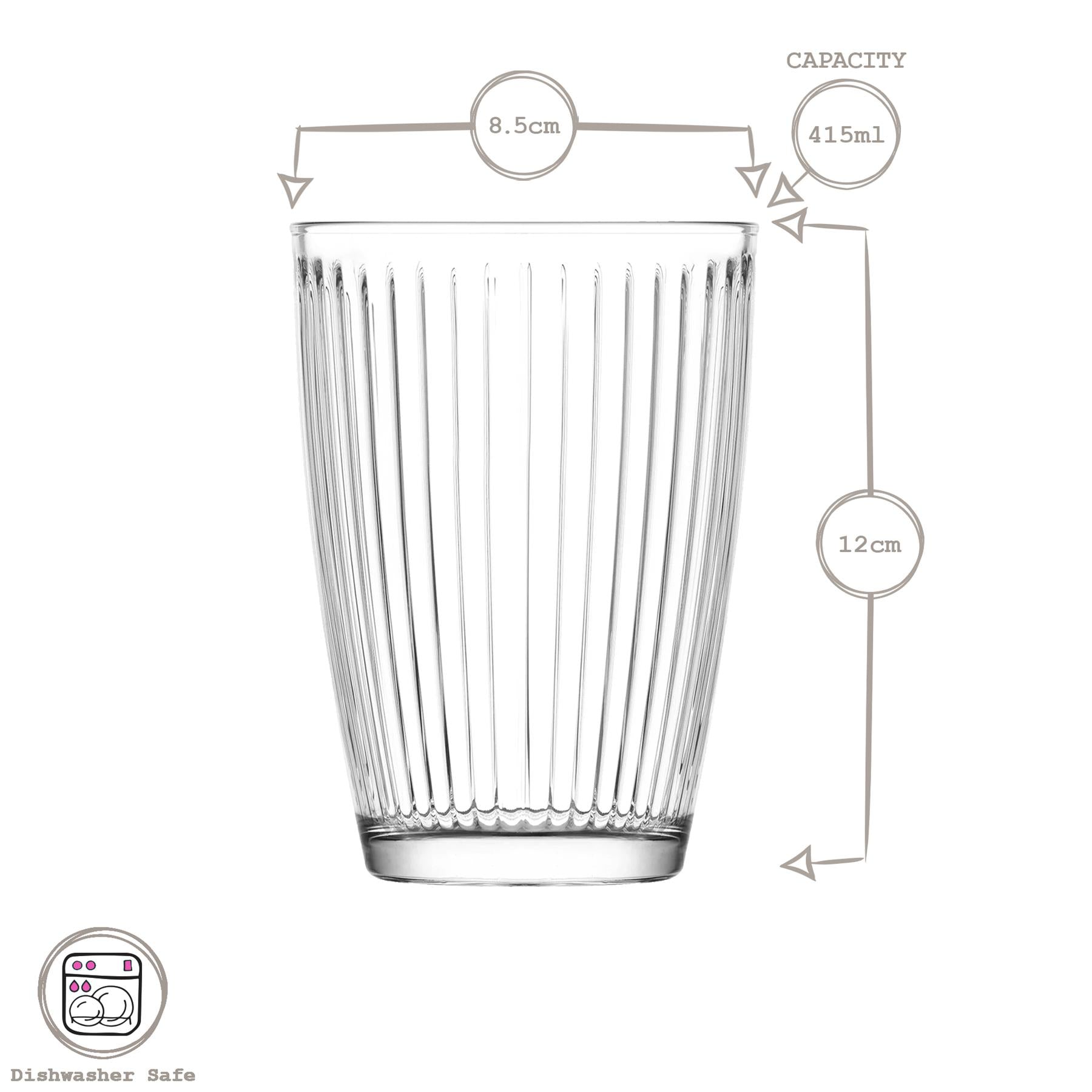 12 Piece Hestia Glass Tumbler Set