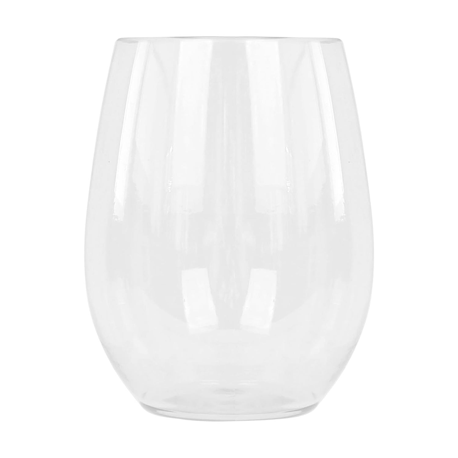 300ml Reusable Plastic Stemless Wine Glasses - Pack of 6