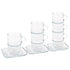 12pc 350ml Cozy Stacking Glass Coffee Cups & Saucers Set - By LAV