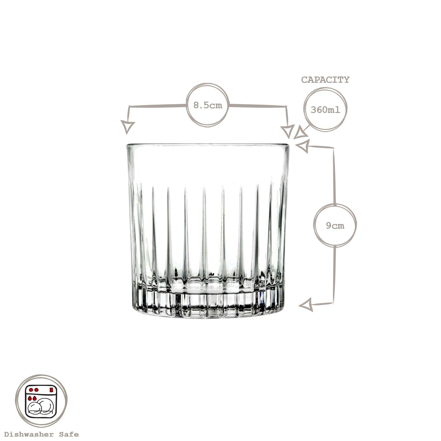 4 Piece 340ml Mixology DOF Whisky Glasses Set