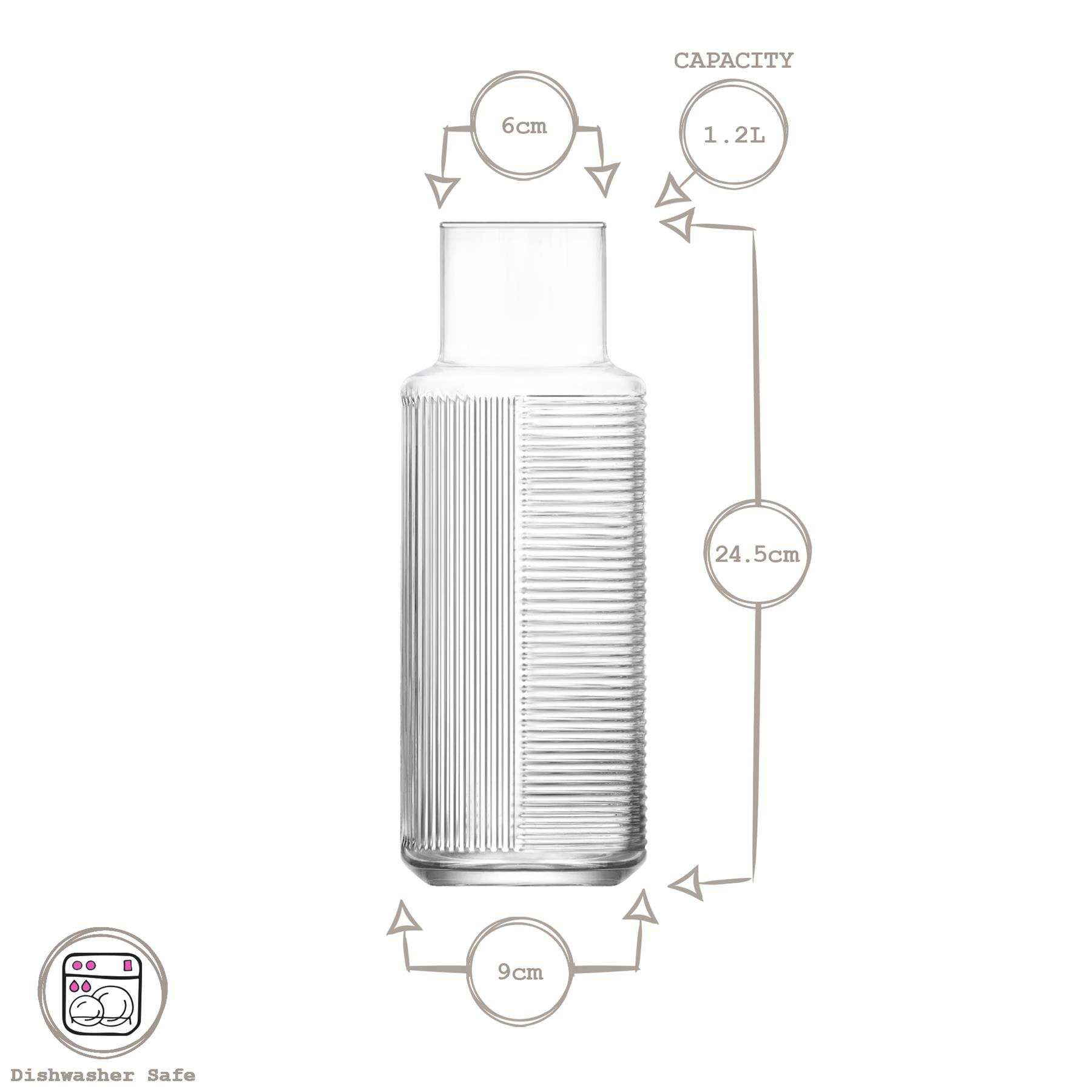 7 Piece 1.2 Litre Helen Glass Carafe & Tumblers Set