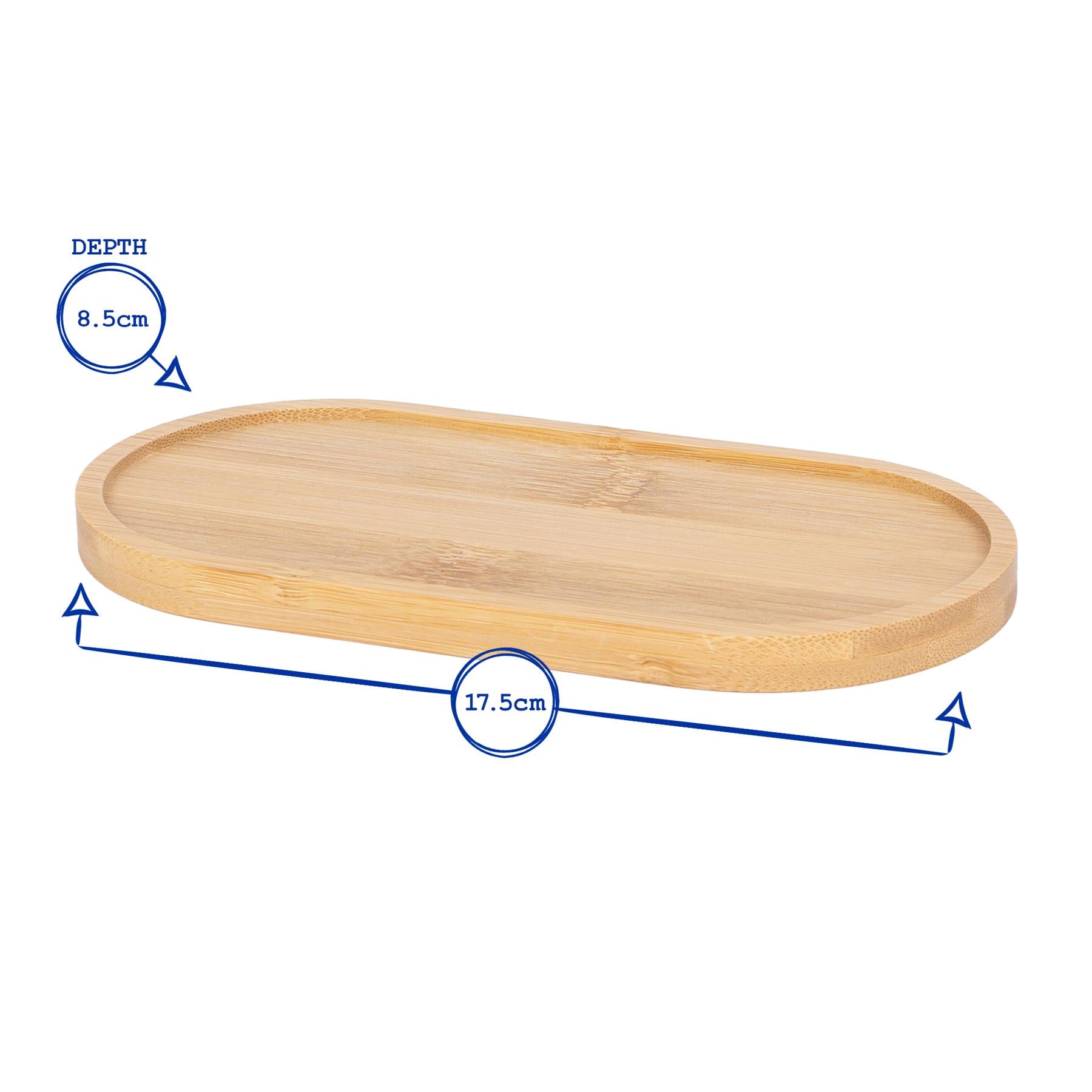 2pc Glass Hand & Dish Soap Dispenser Set with Bamboo Tray - 500ml