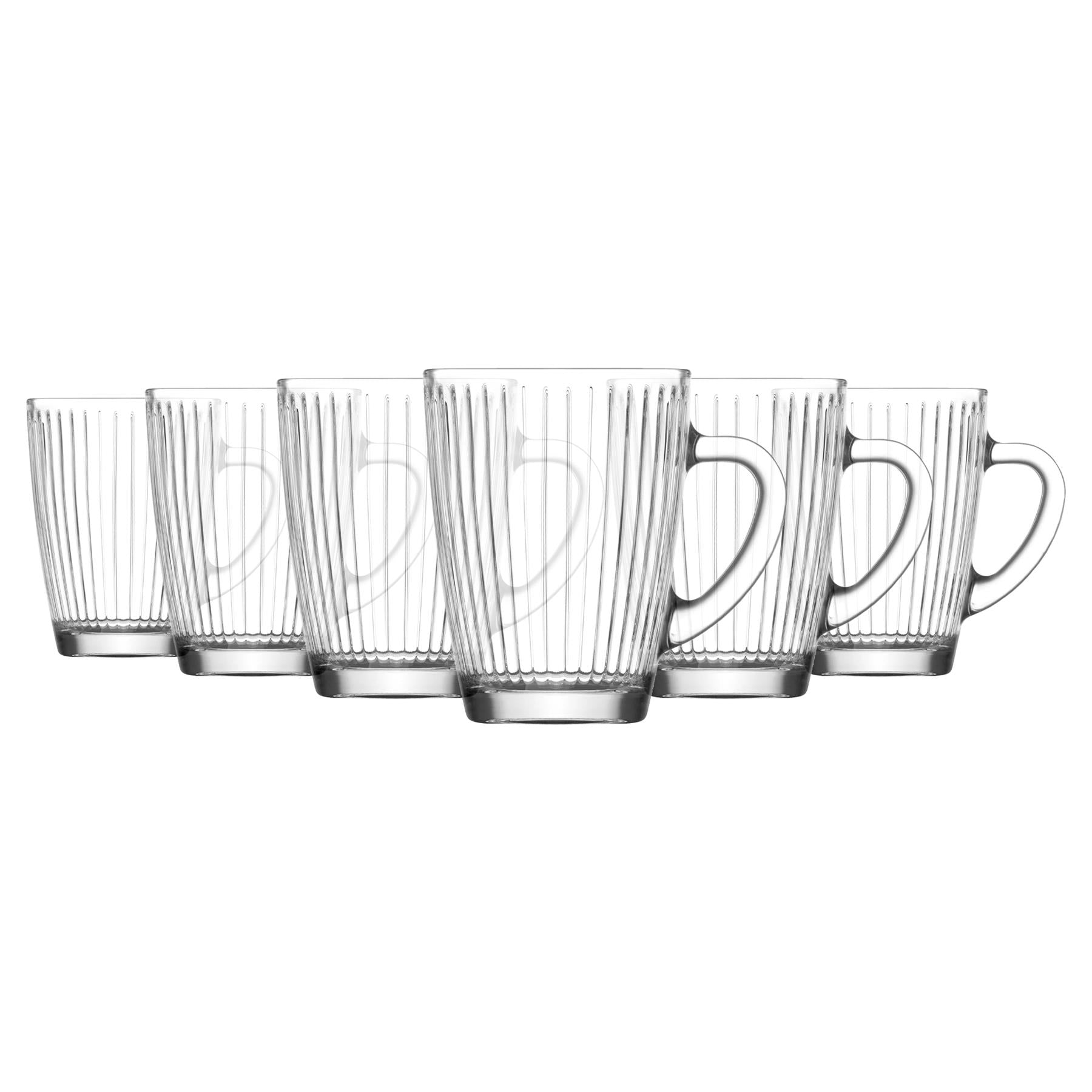 400ml Hestia Glass Mugs - Pack of 6