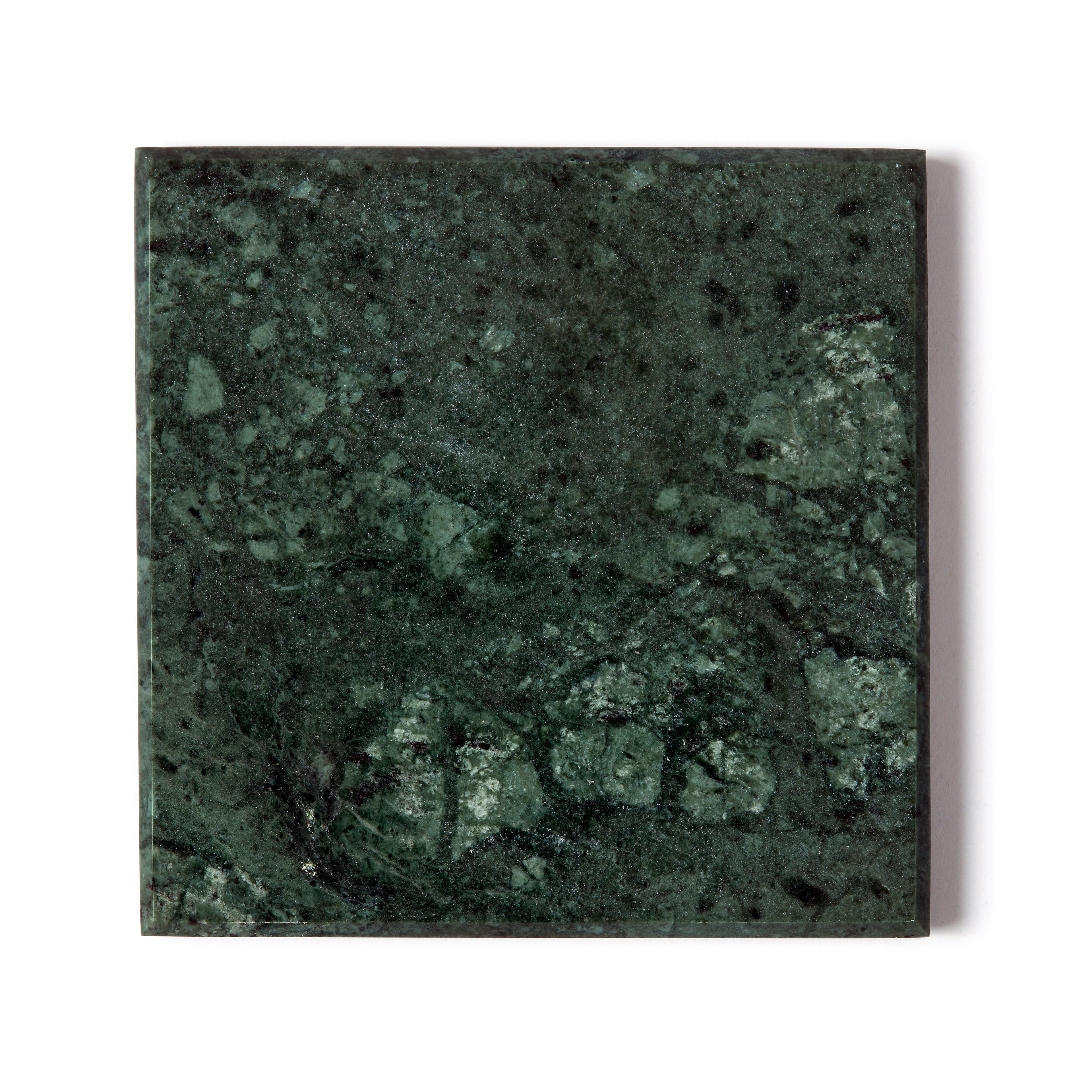 12pc Rectangle Marble Placemats & Square Coasters Set - 30cm x 20cm - Green