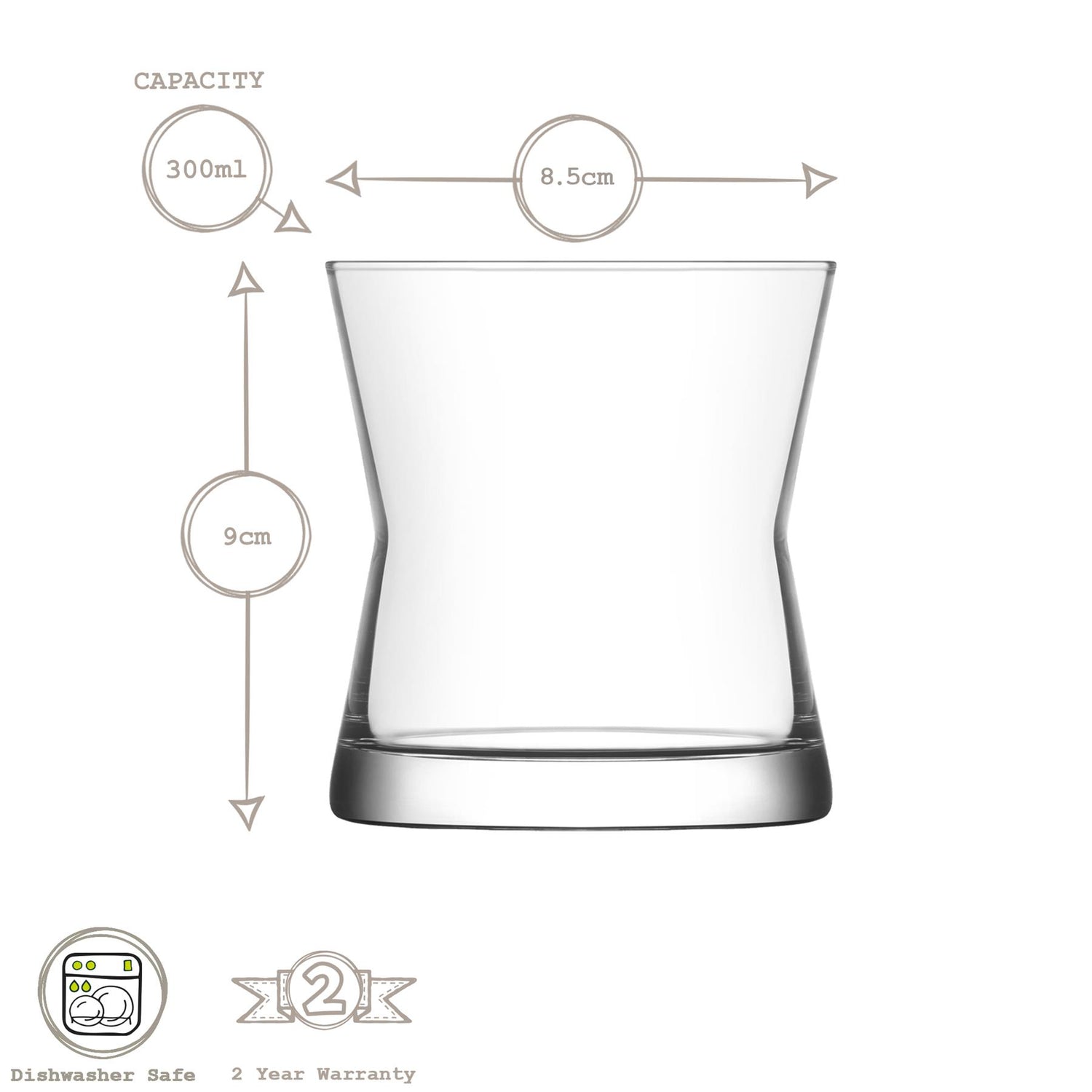 12pc Derin Tumbler & Highball Glasses Set