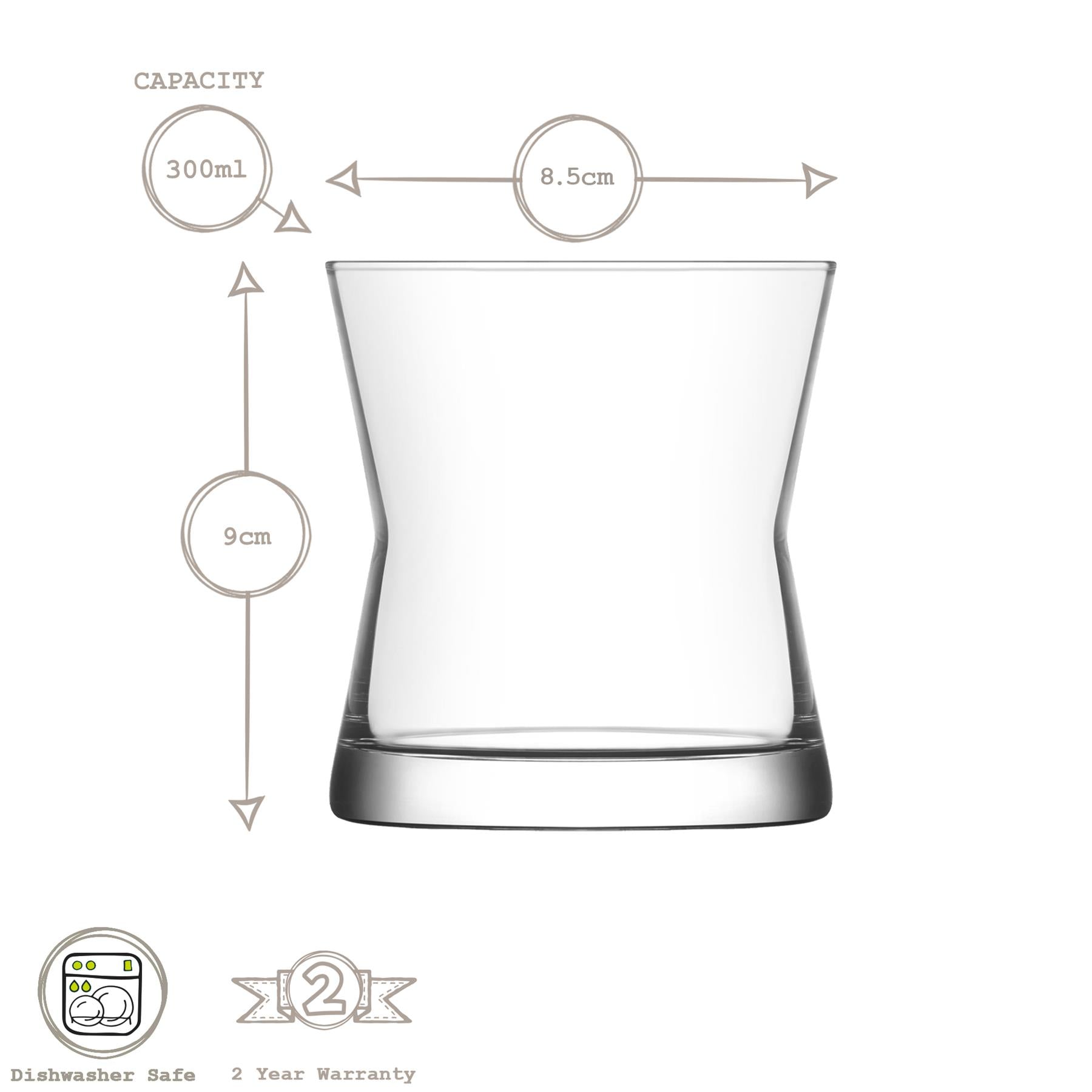 12pc Derin Tumbler & Highball Glasses Set