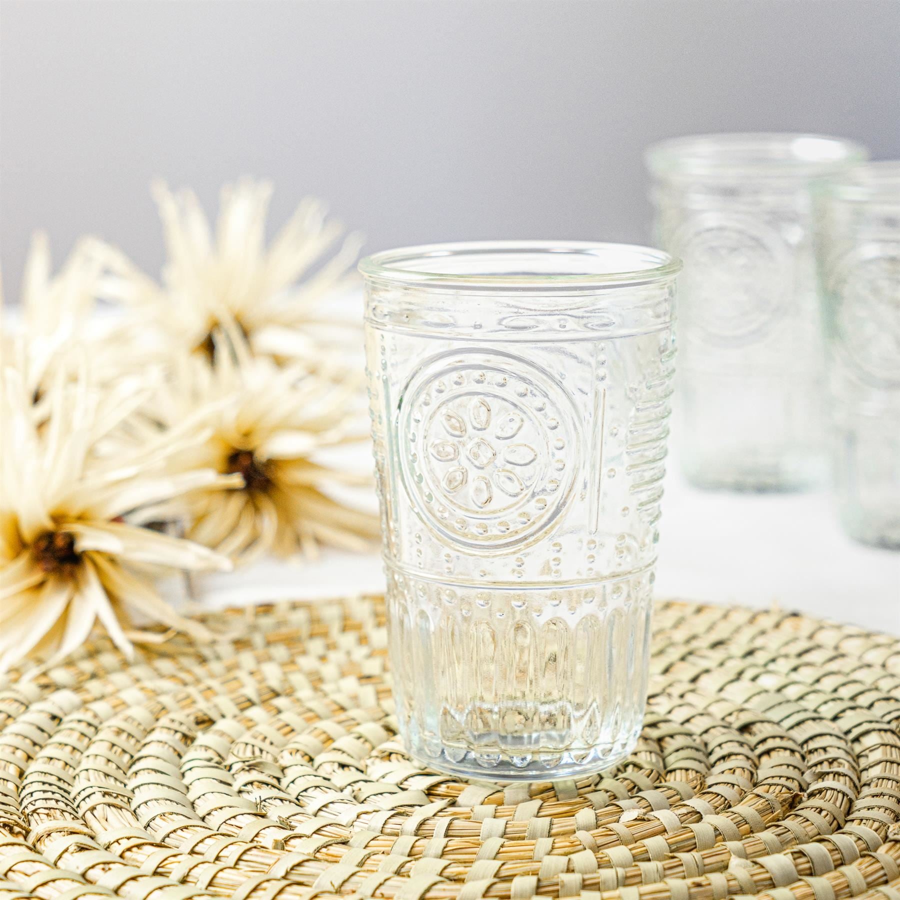 7pc Romantic Water Jug & Tumbler Glasses Set