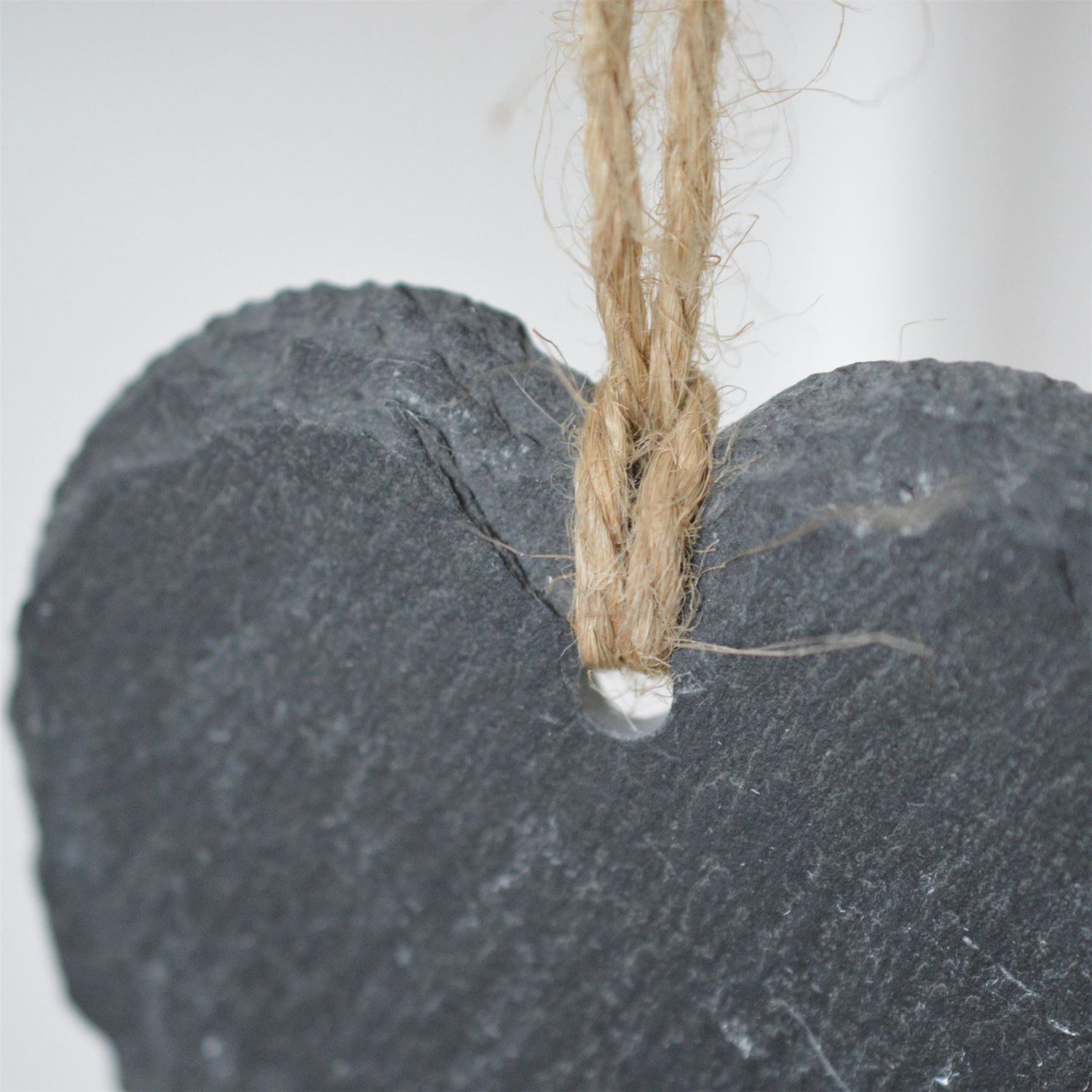7cm x 5.5cm Slate Heart Hanging Tags - Pack of Six