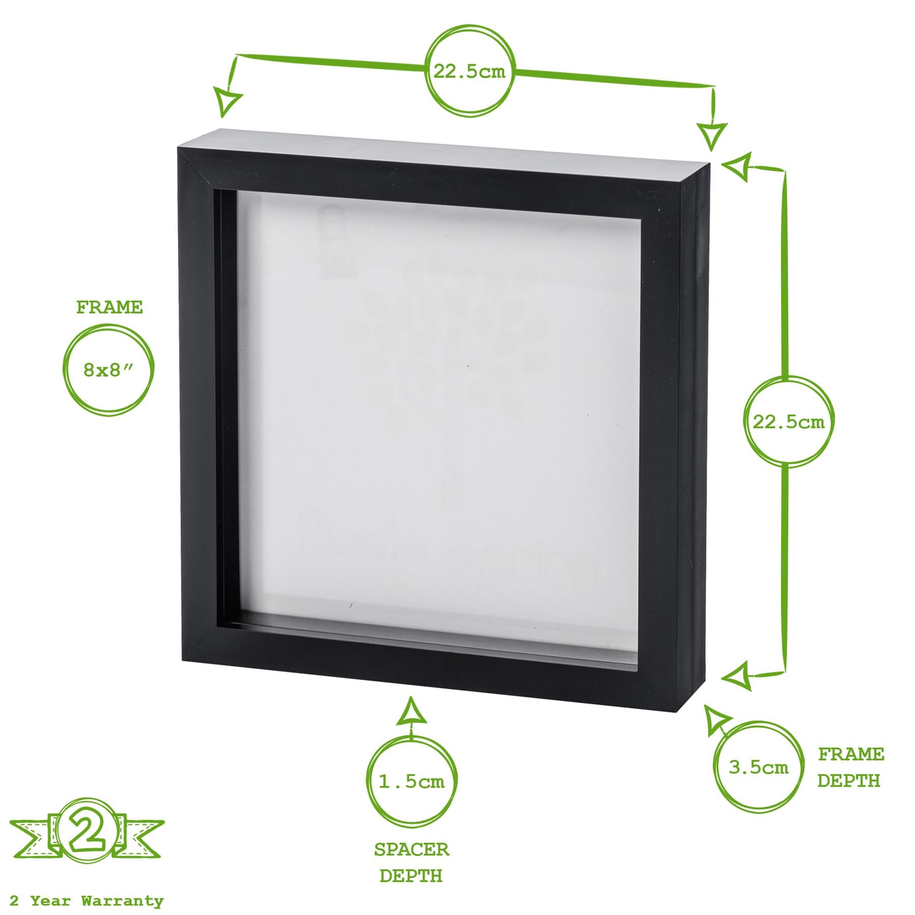 8" x 8" 3D Box Photo Frame - by Nicola Spring