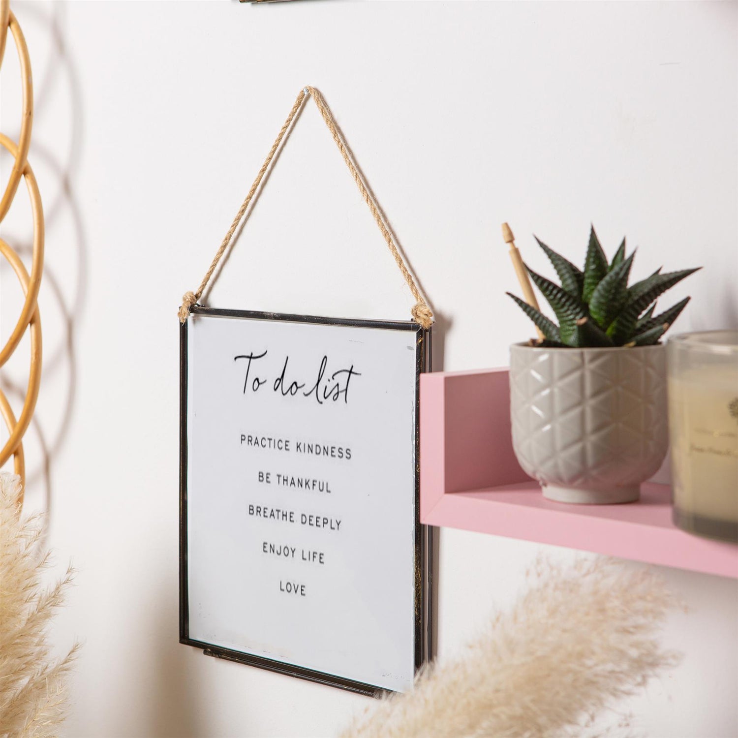 8" x 8" Glass Hanging Photo Frame