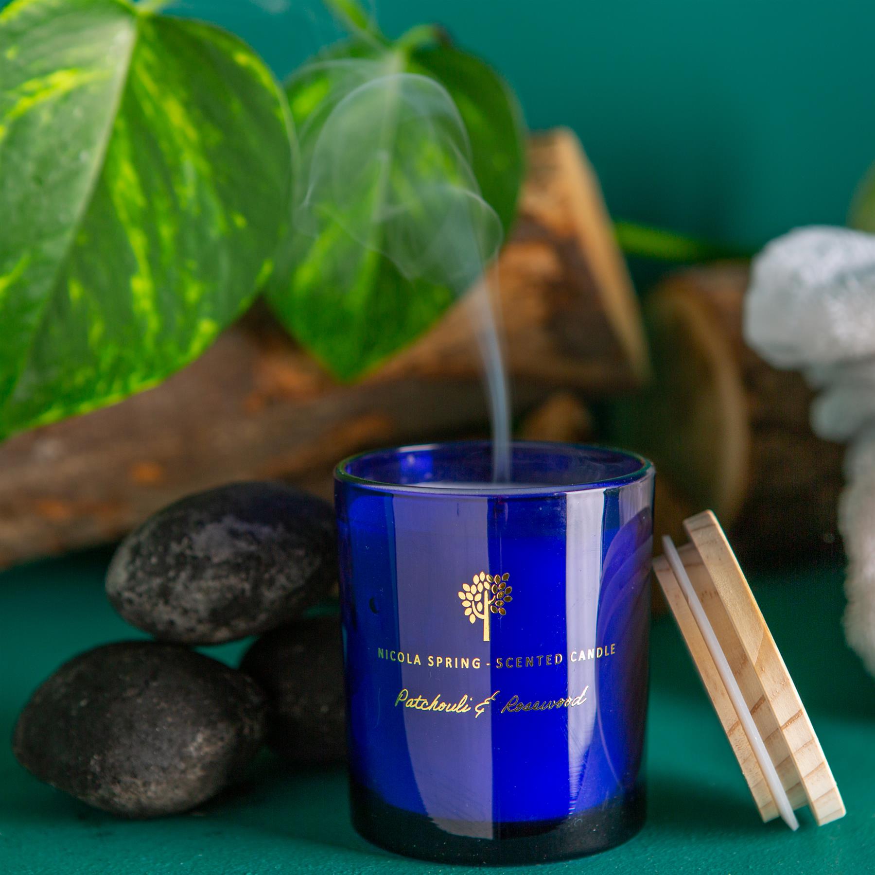 130g Patchouli & Rosewood Scented Soy Wax Candle