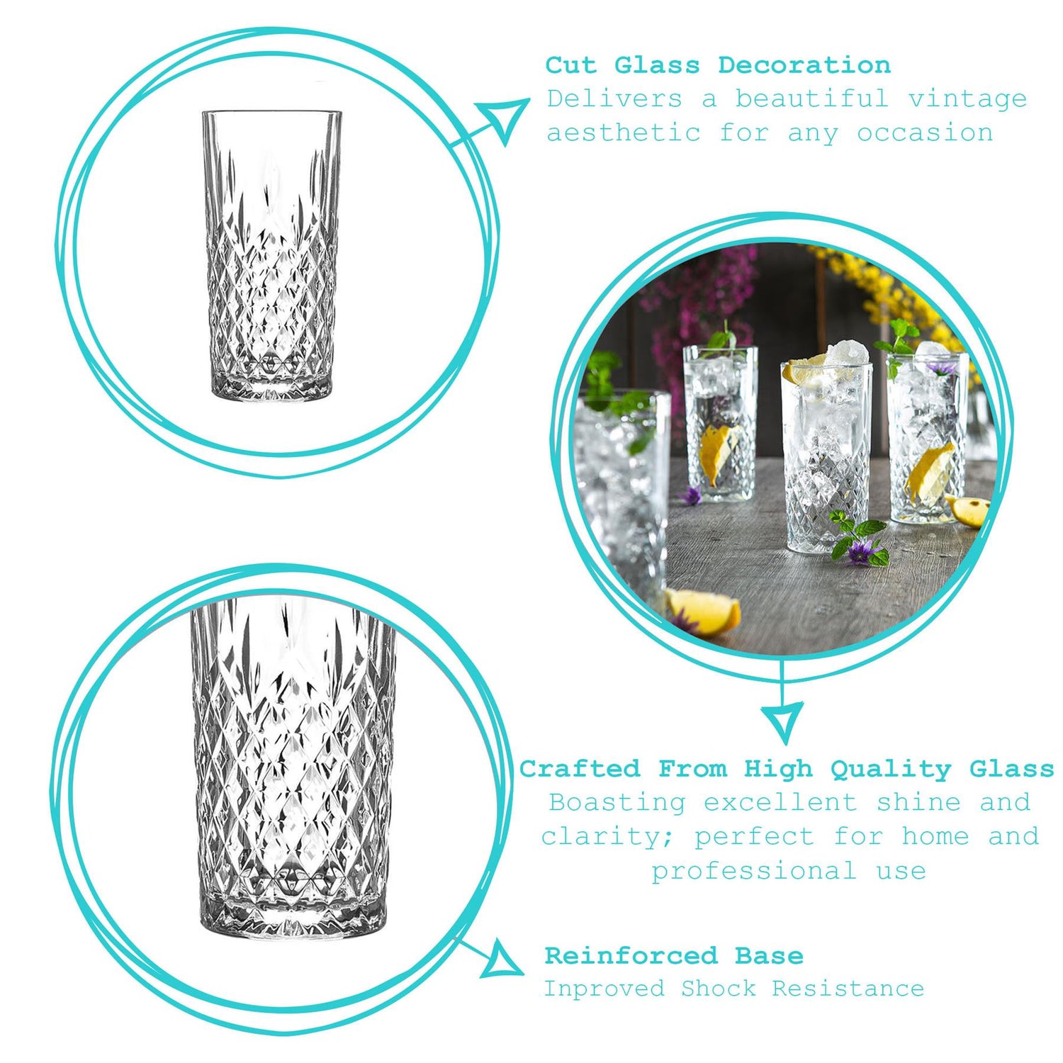 12pc Odin Tumbler & Highball Glasses Set