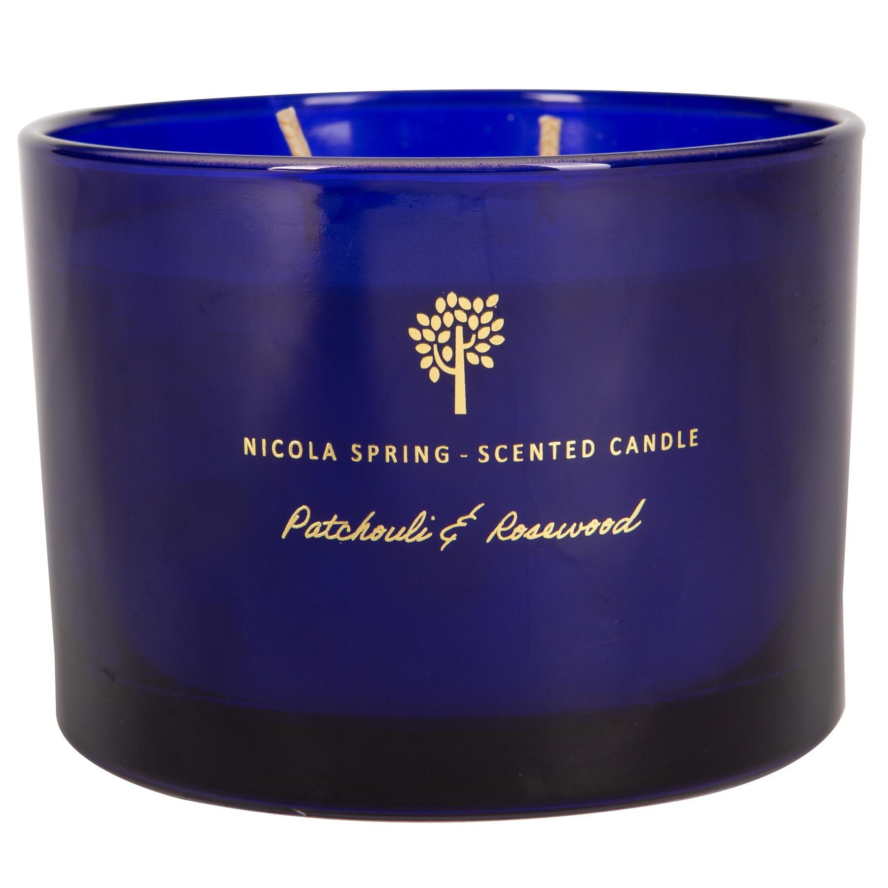 350g Double Wick Patchouli & Rosewood Scented Soy Wax Candle