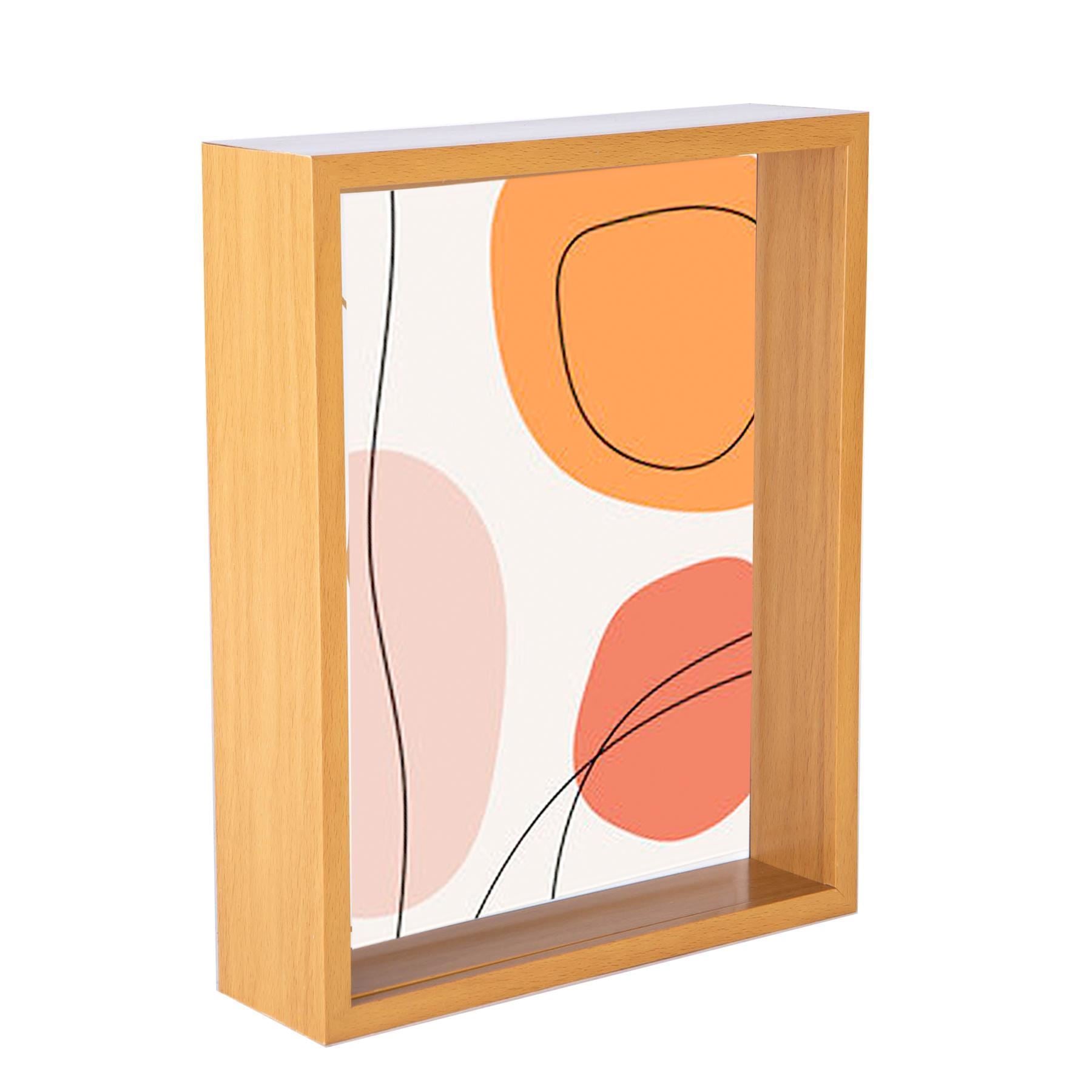 8" x 10" Light Wood 3D Deep Box Photo Frame - By Nicola Spring
