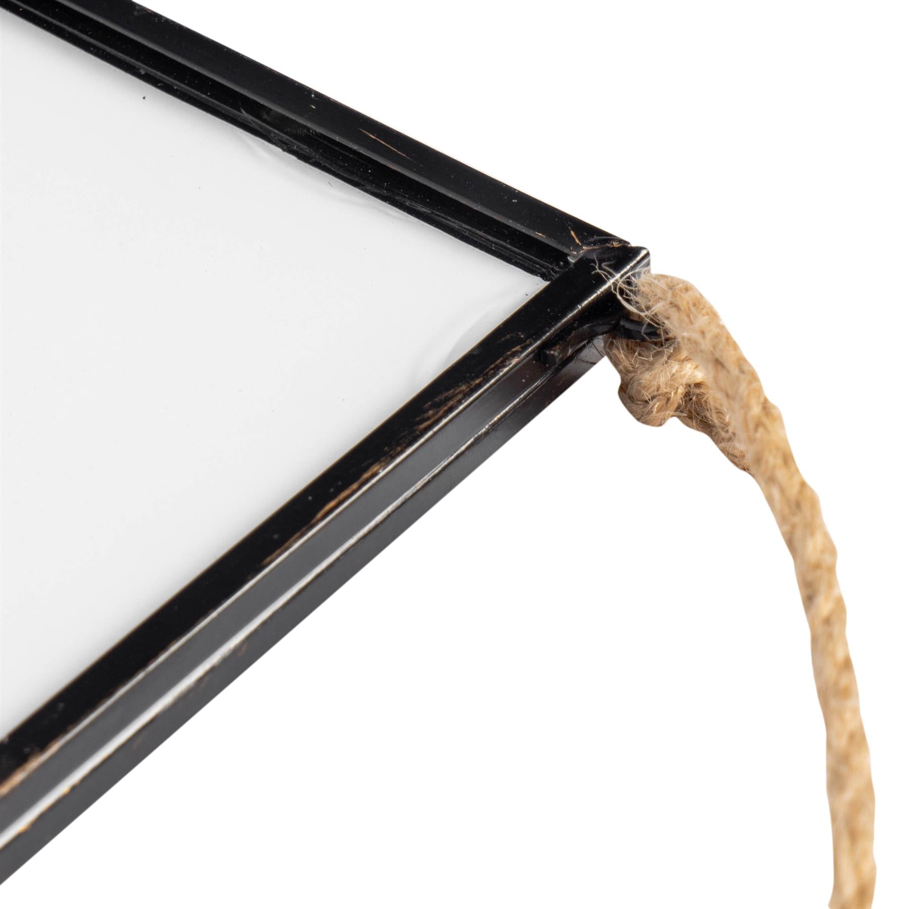 4" x 4" Glass Hanging Photo Frame