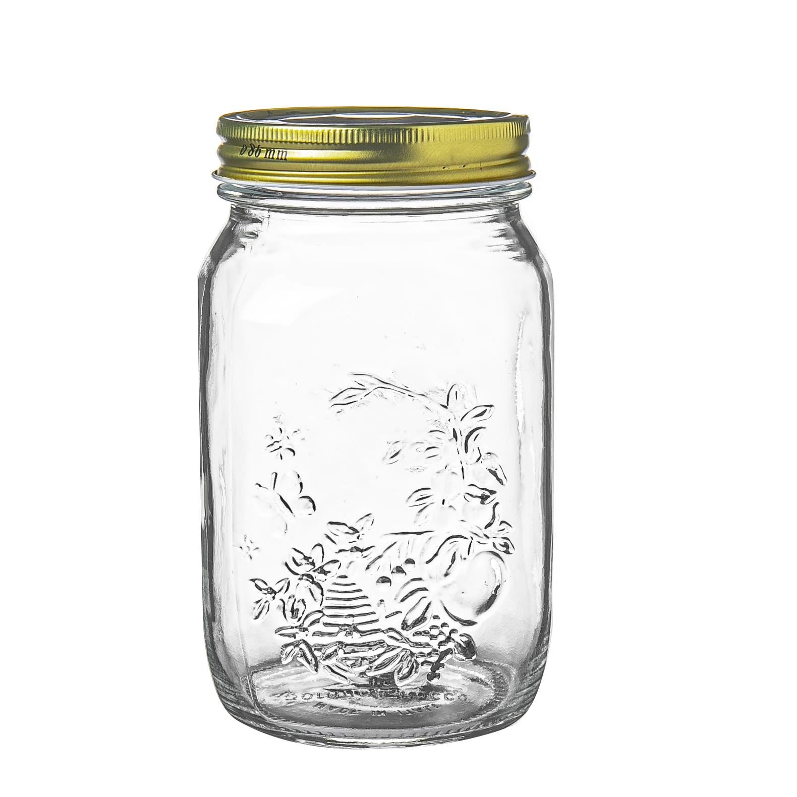 1L Quattro Stagioni Glass Food Preserving Jars - Pack of 3