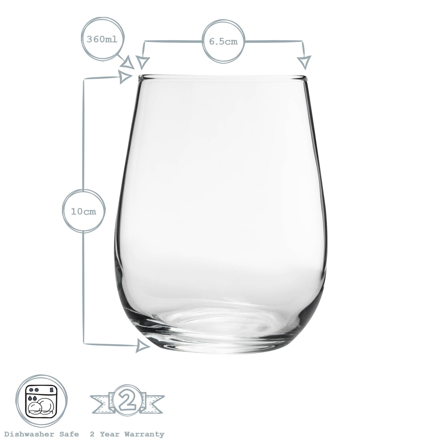 12pc Gaia Stemless Red & White Wine Stemware Set