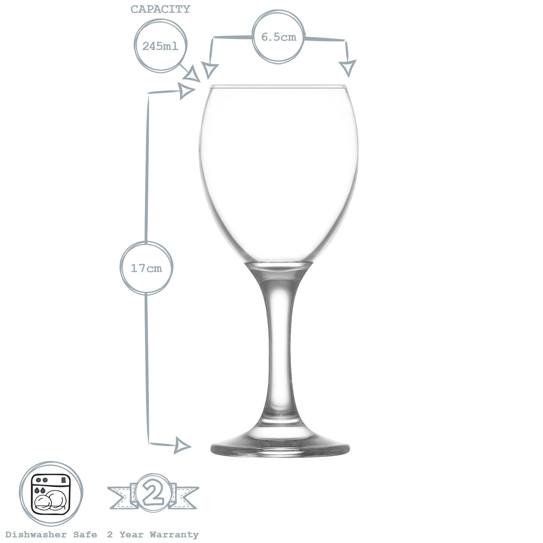 12pc Empire Red & White Wine Stemware Set