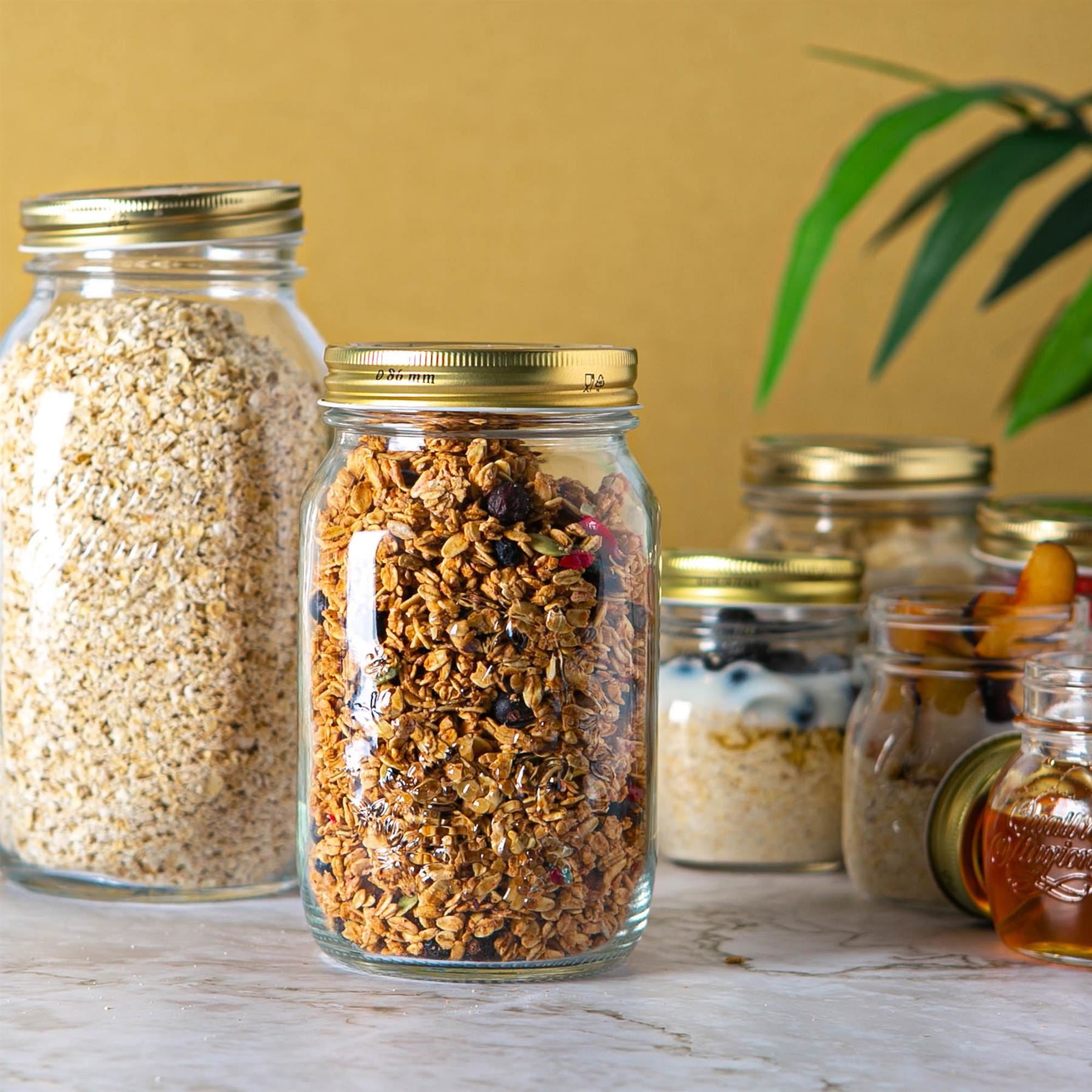 1L Quattro Stagioni Glass Food Preserving Jars - Pack of 3