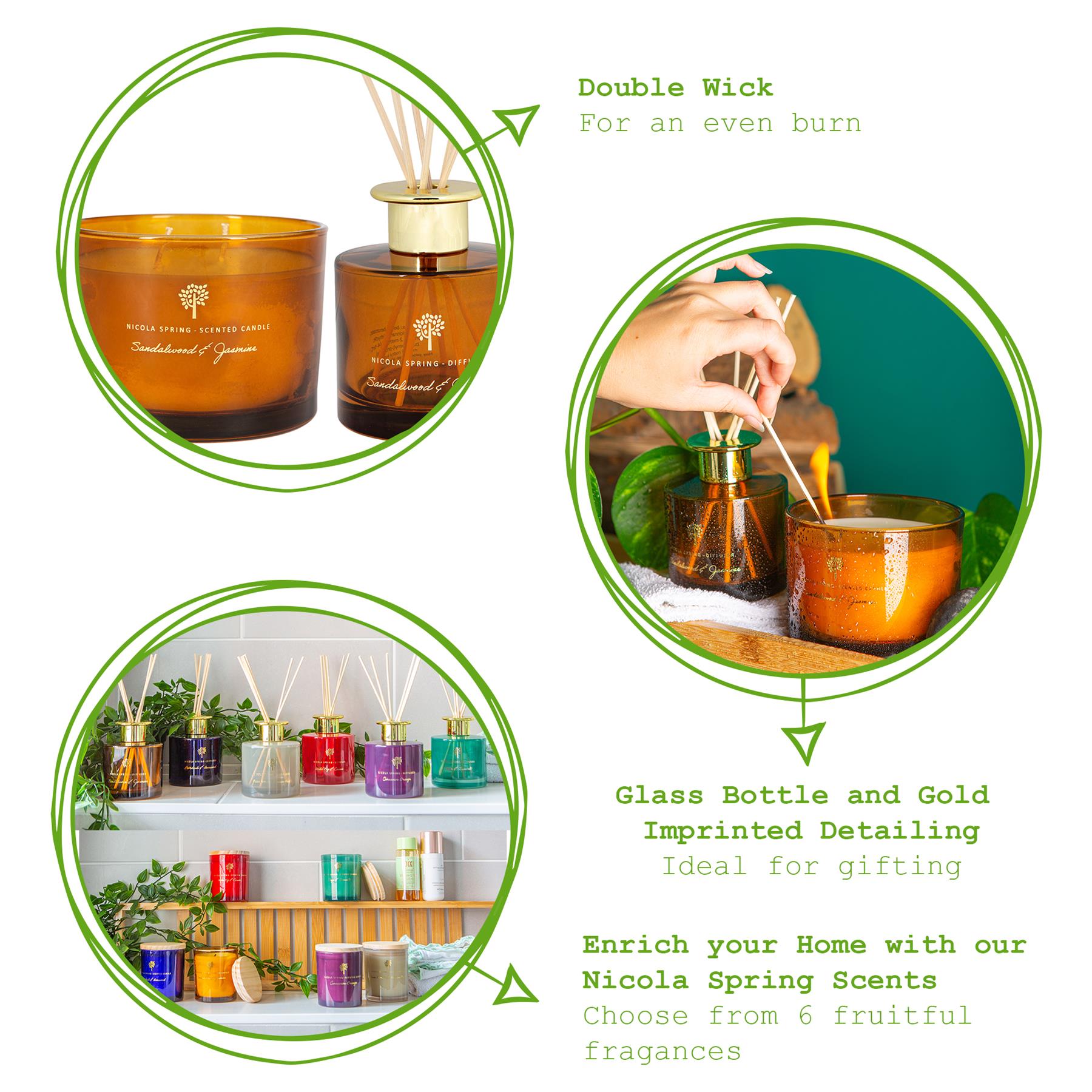 350g Double Wick Sandalwood & Jasmine Scented Soy Wax Candle