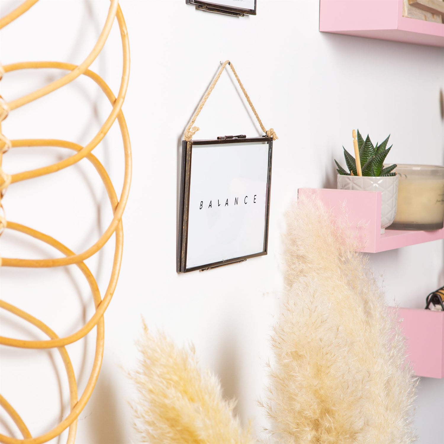 7" x 5" Glass Hanging Photo Frame