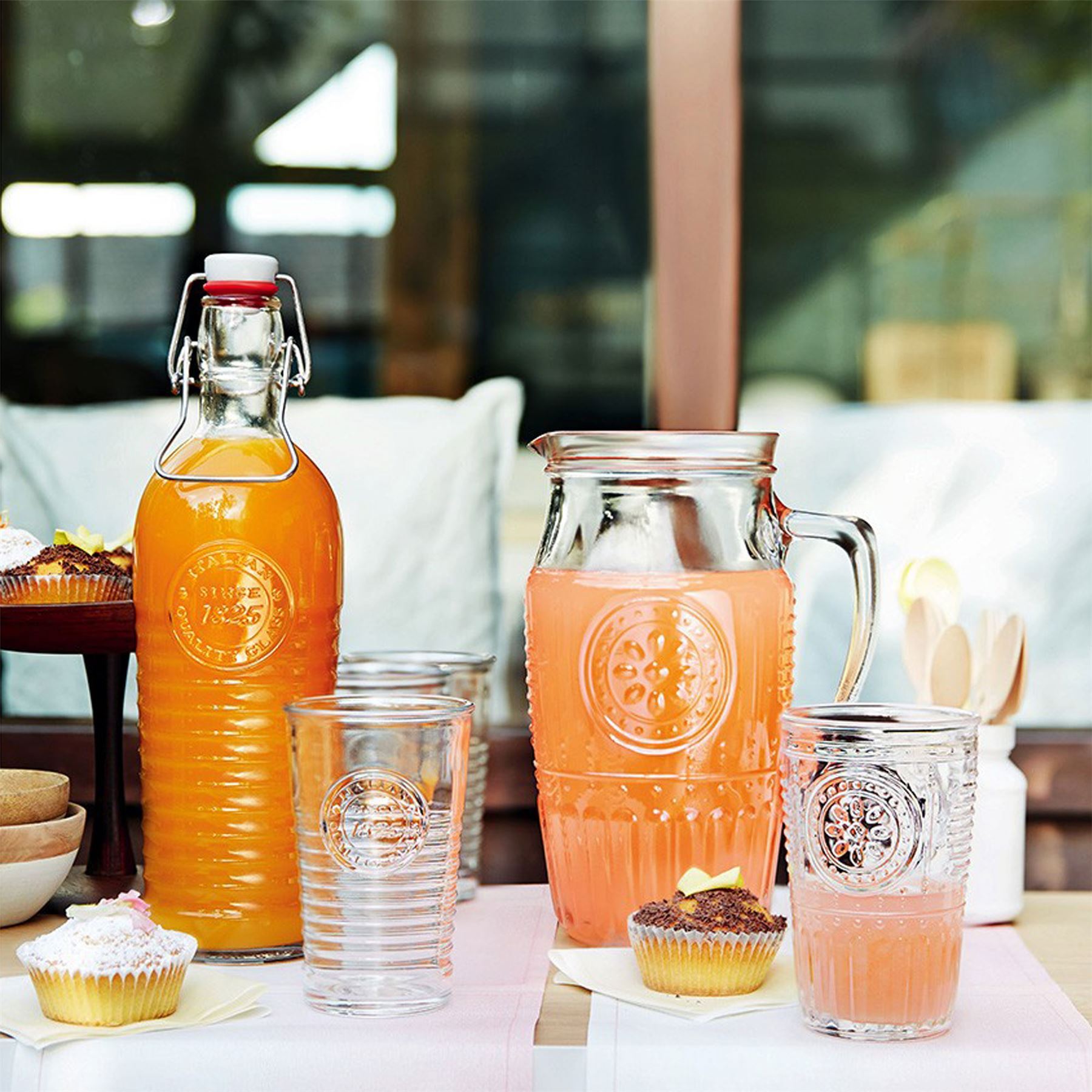 7pc Romantic Water Jug & Tumbler Glasses Set